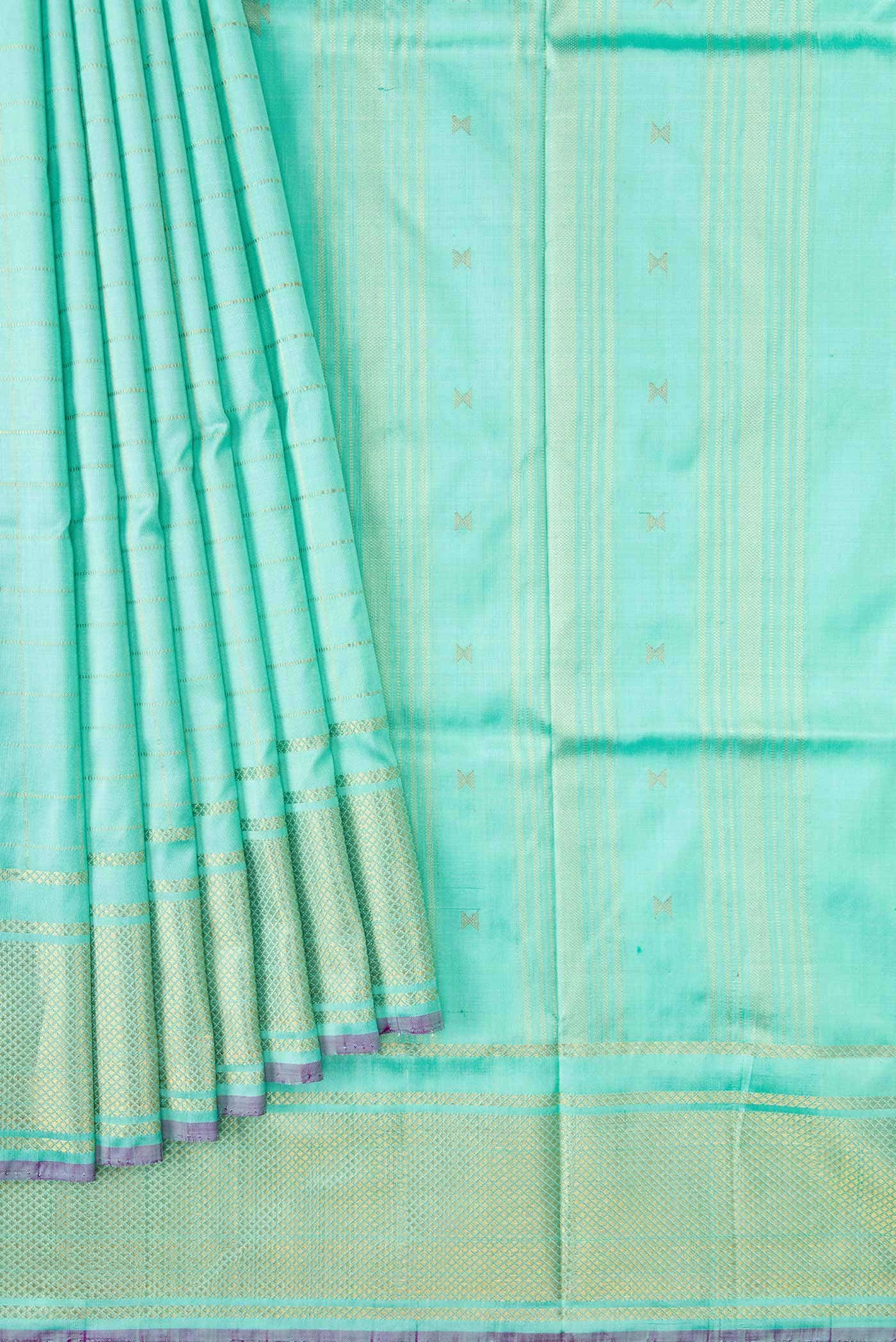 Sky Blue Double Ikat Saree