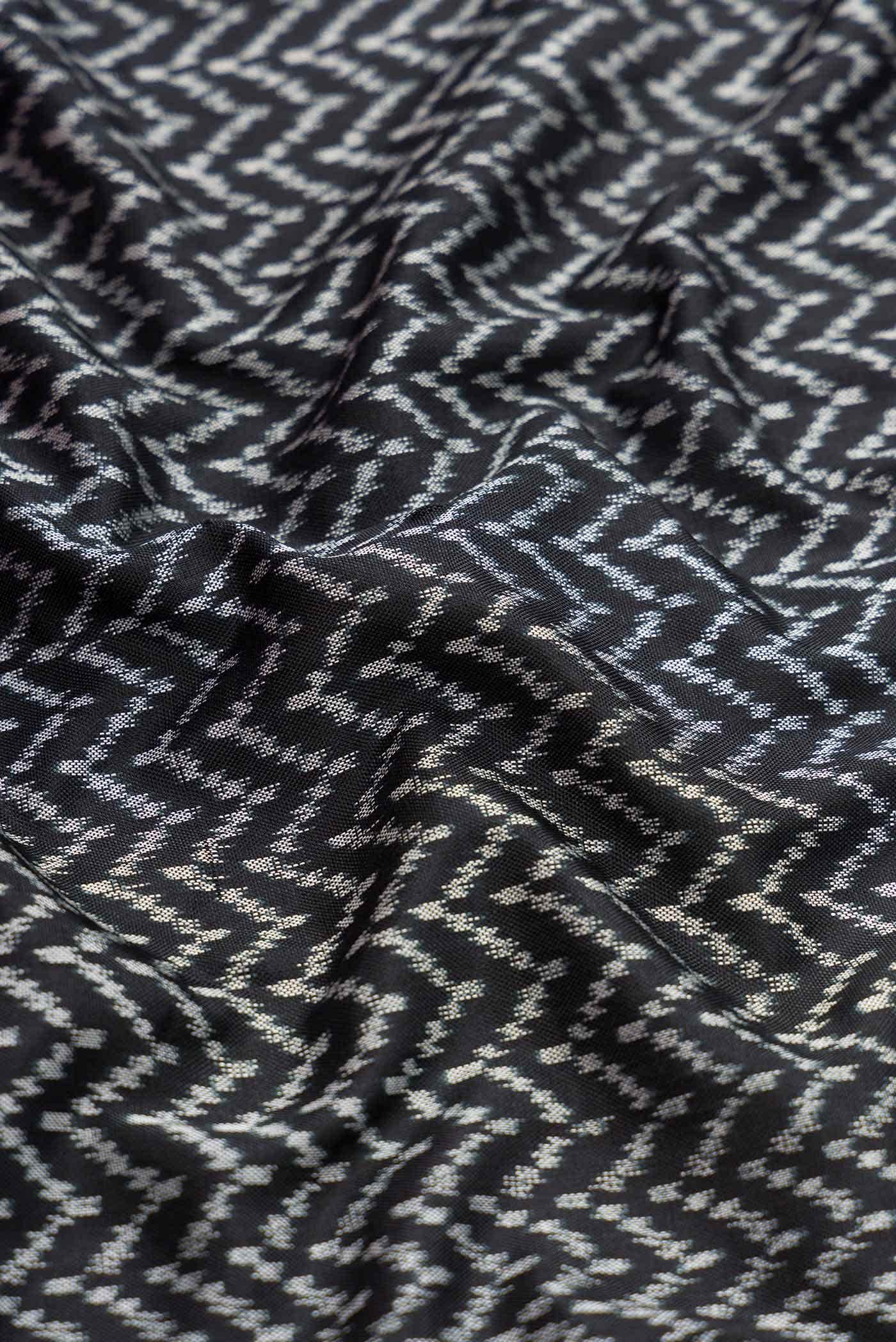Black Double Ikat Saree