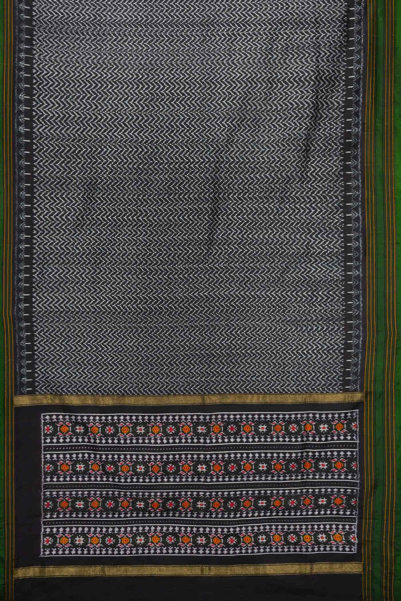 Black Double Ikat Saree