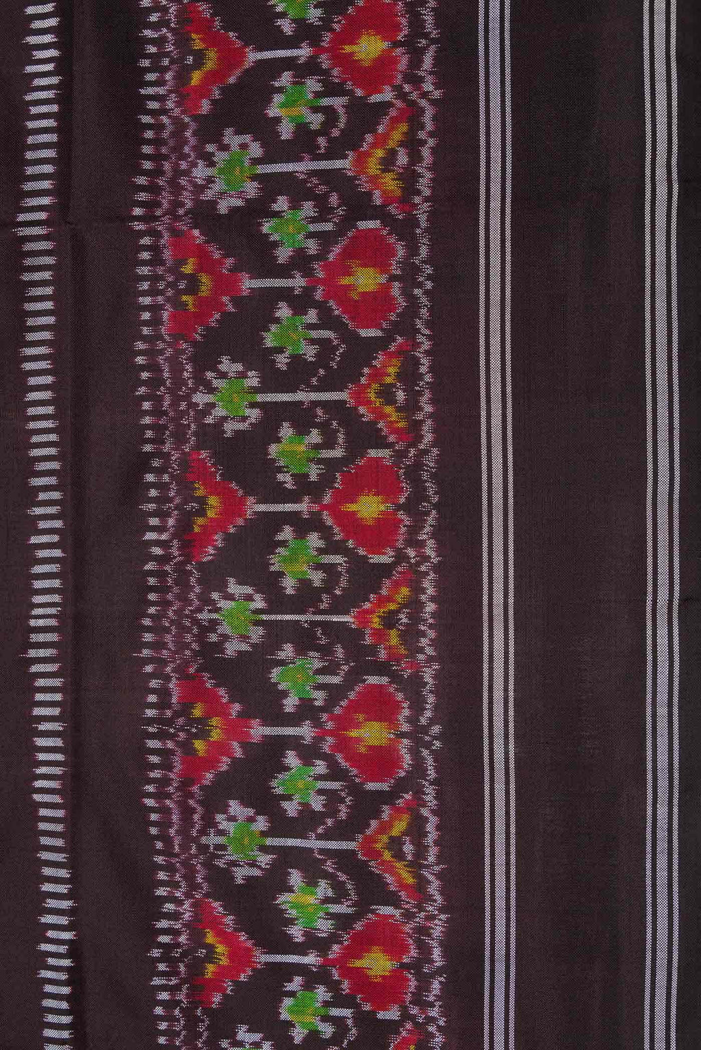 Coffee Brown Double Ikat Saree