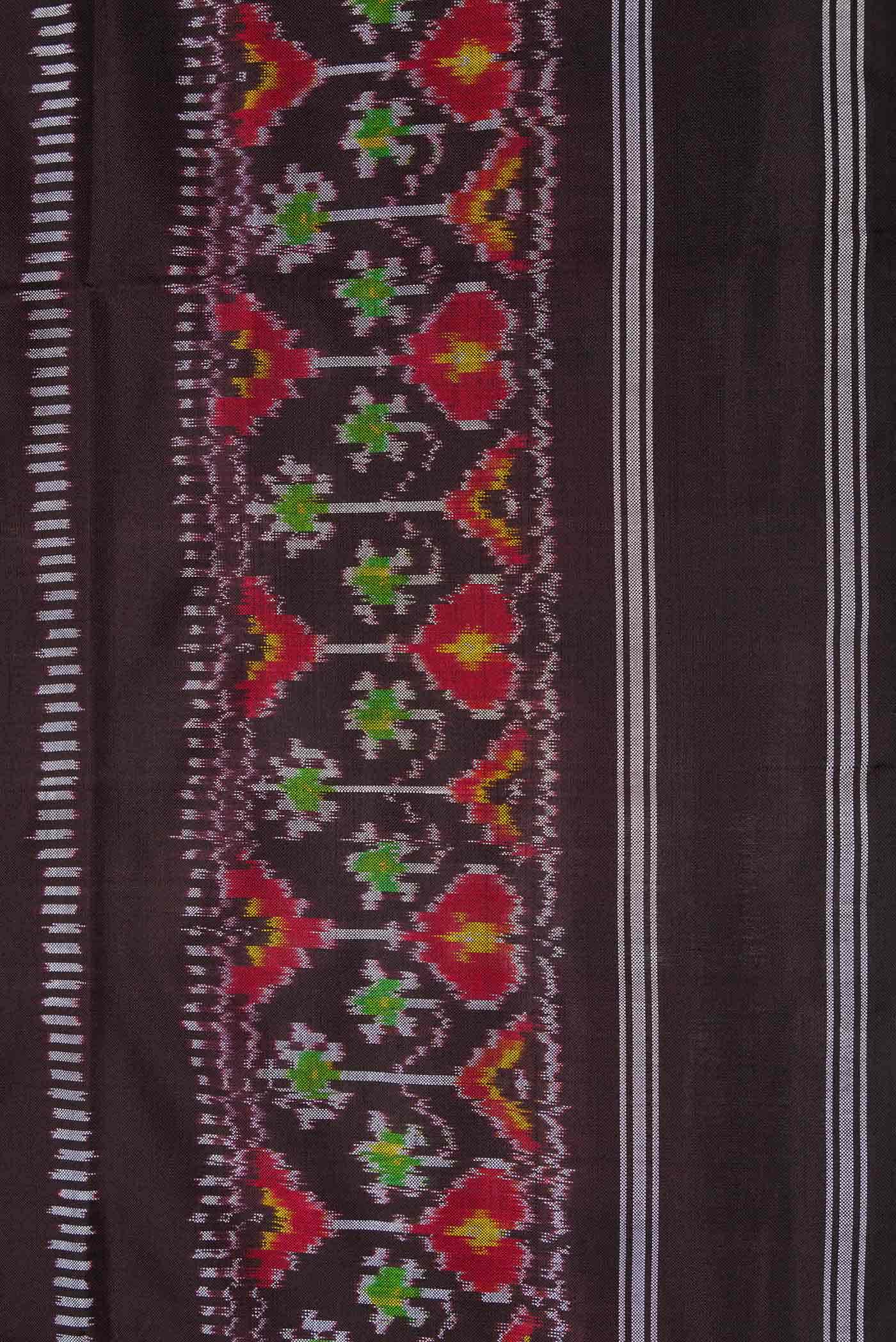 Coffee Brown Double Ikat Saree