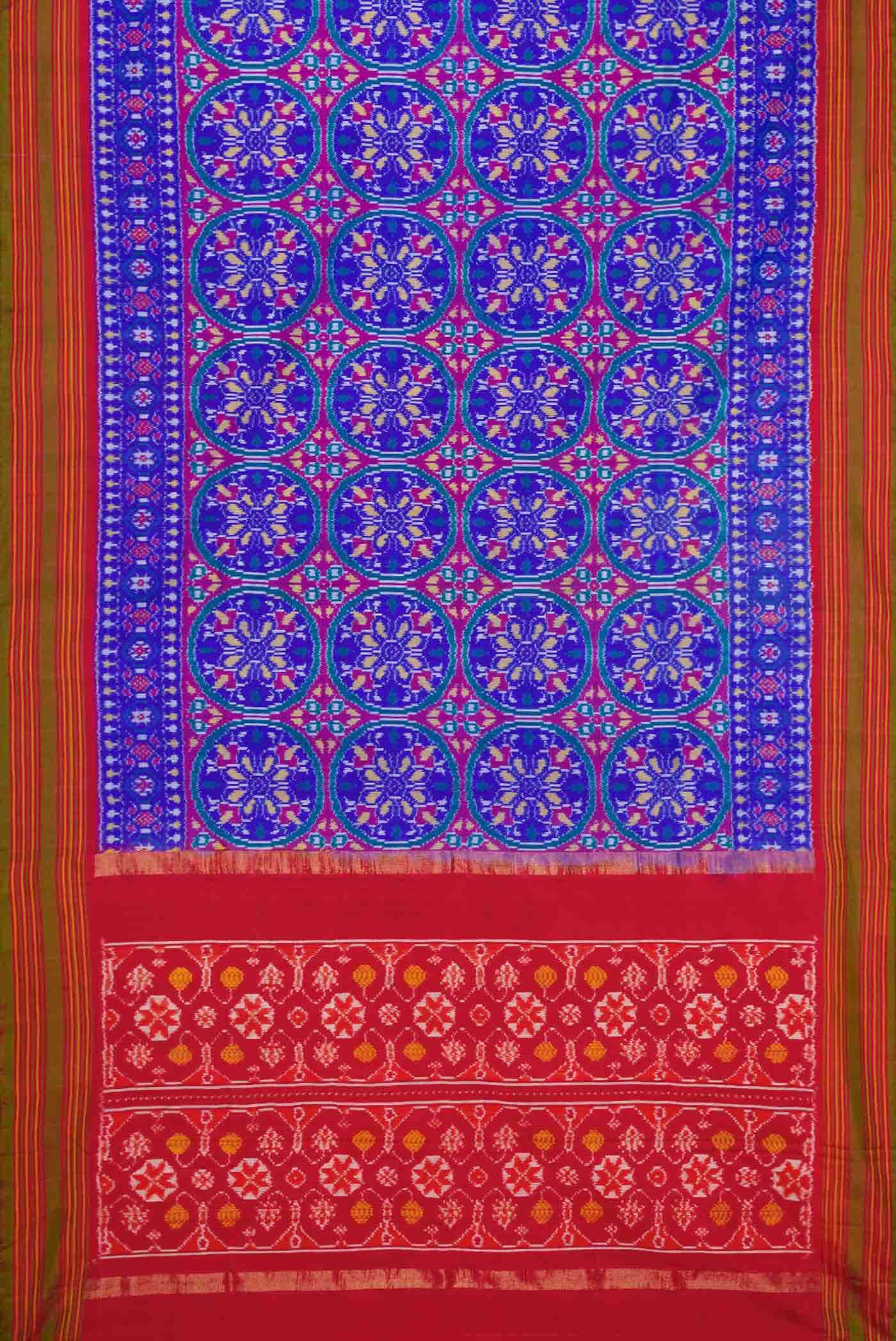 Royal Blue Double Ikat Saree