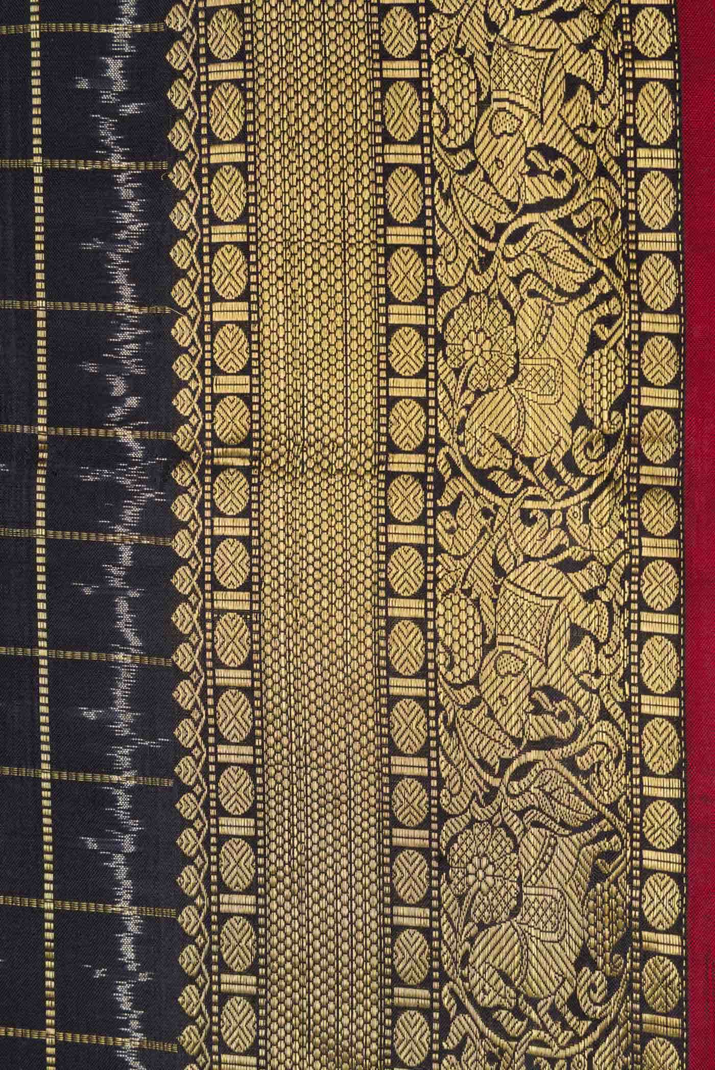 Black Double Ikat Saree