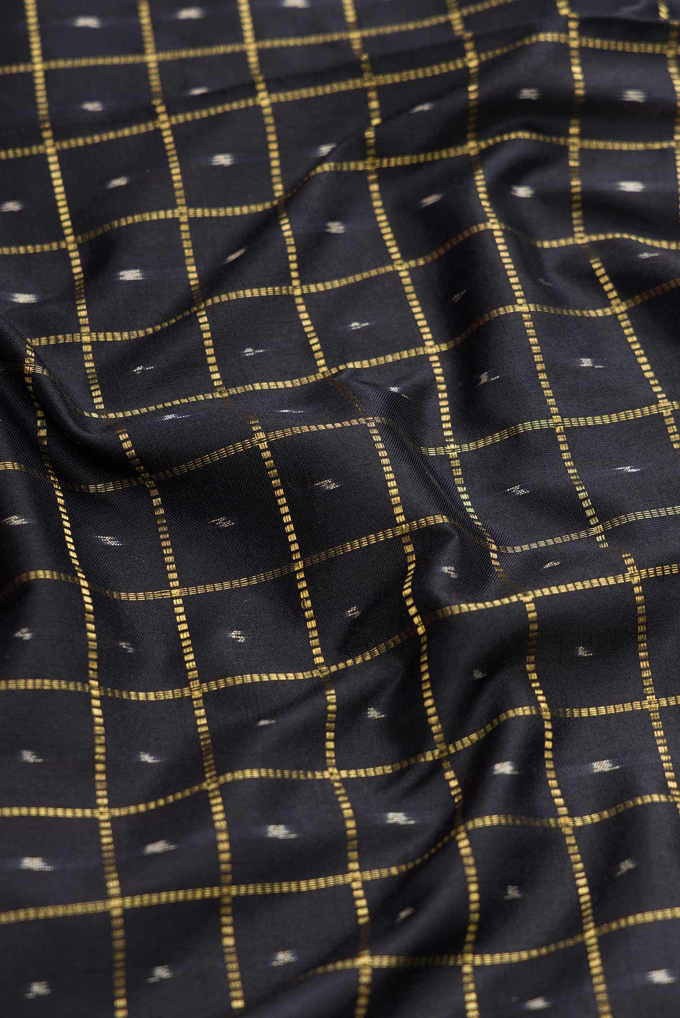 Black Double Ikat Saree