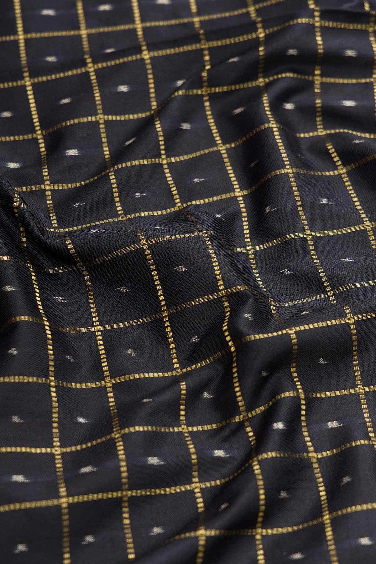 Black Double Ikat Saree