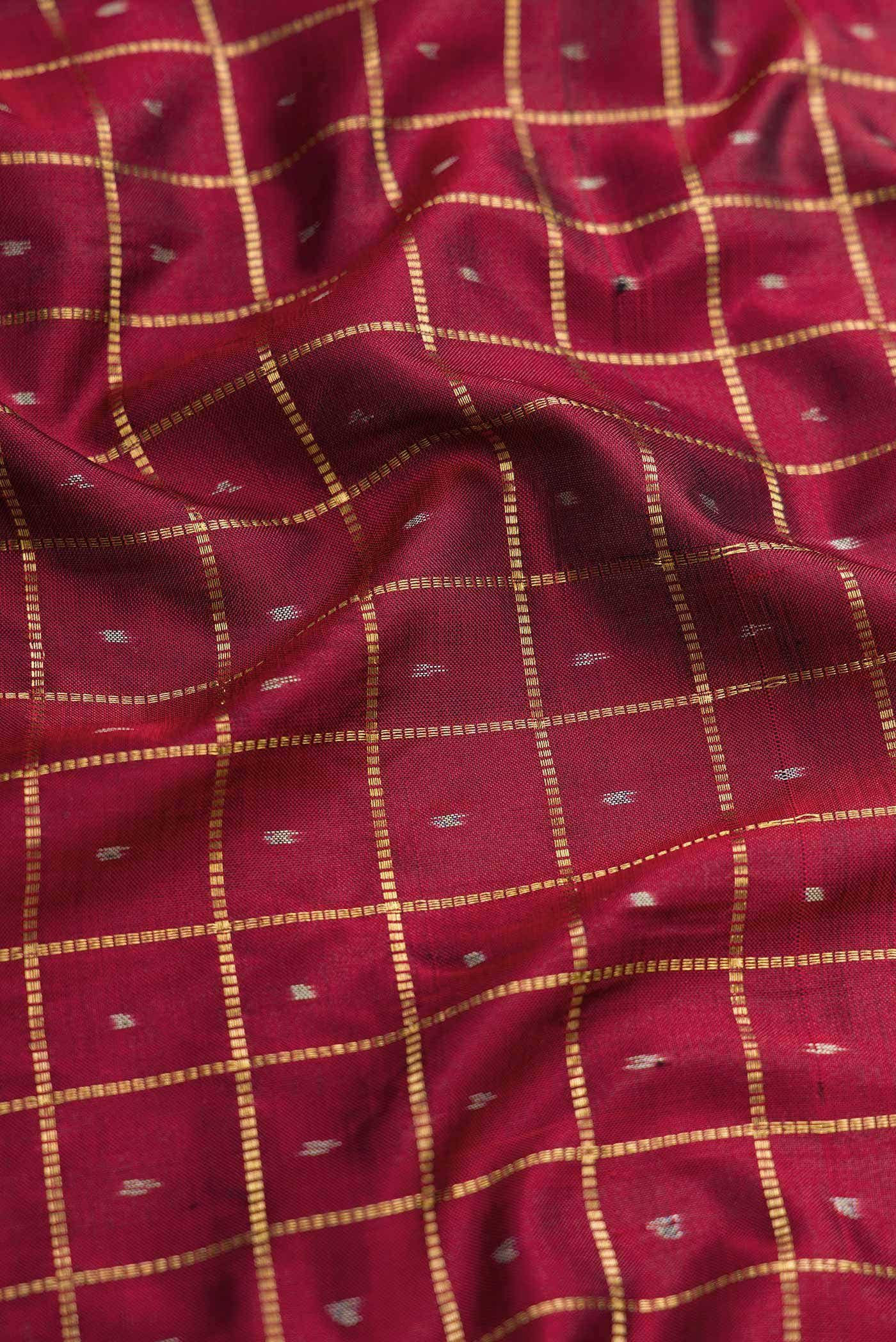 Maroon Dual Tone Double Ikat Saree