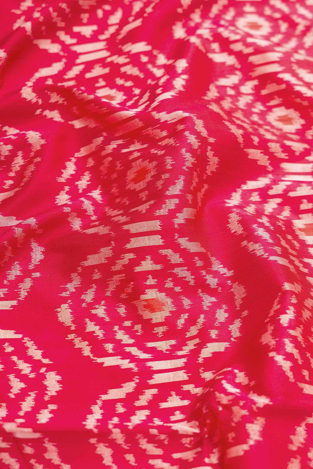 Red Dual Tone Double Ikat Saree