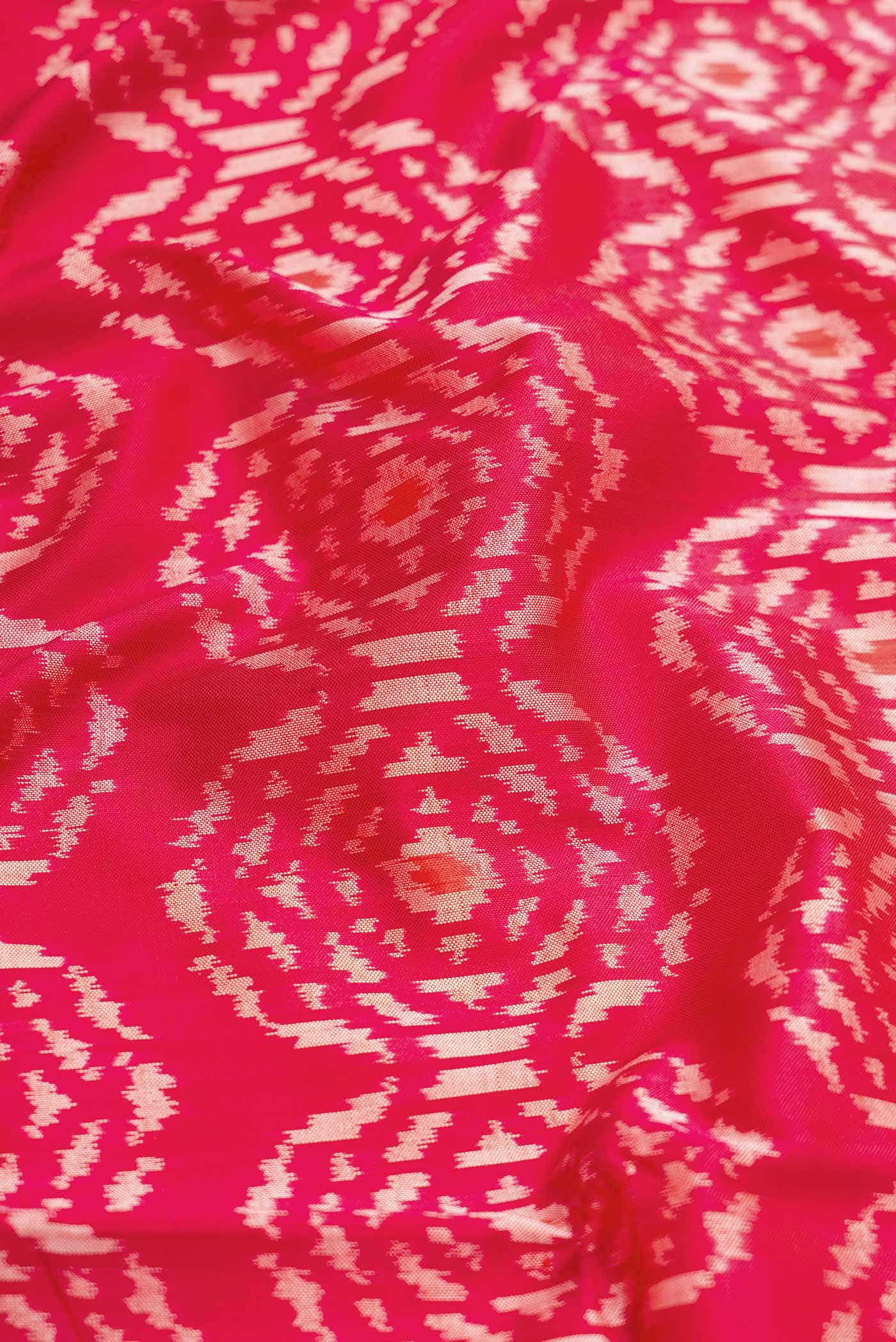 Red Dual Tone Double Ikat Saree