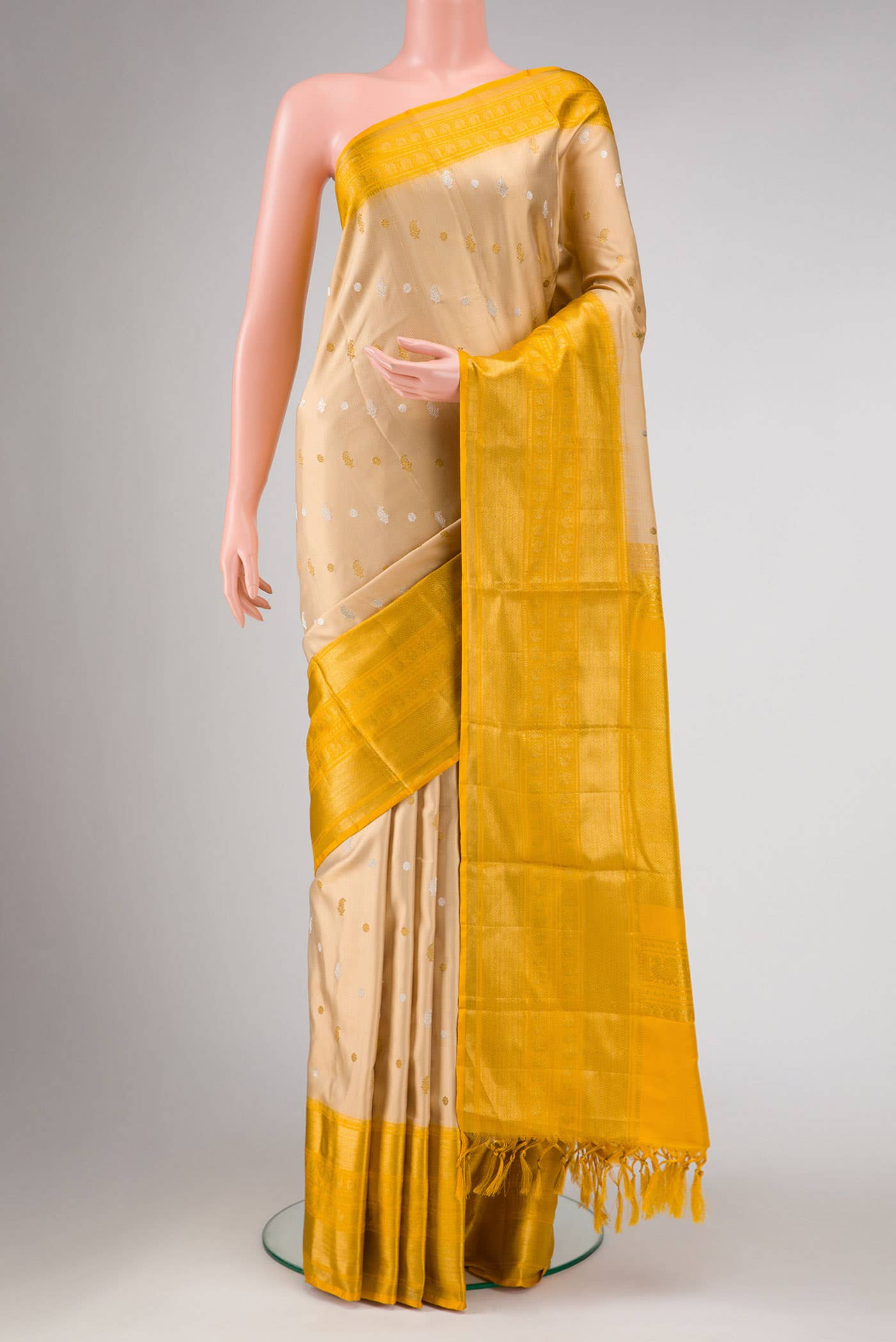Sandal Double Ikat Saree
