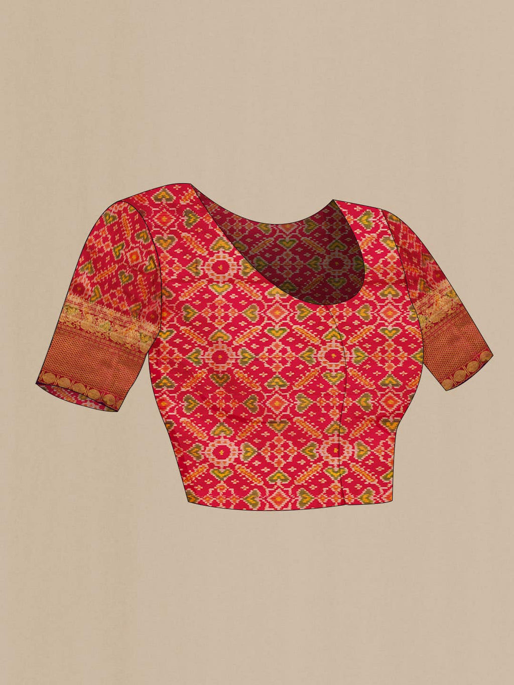 Red Double Ikat Saree