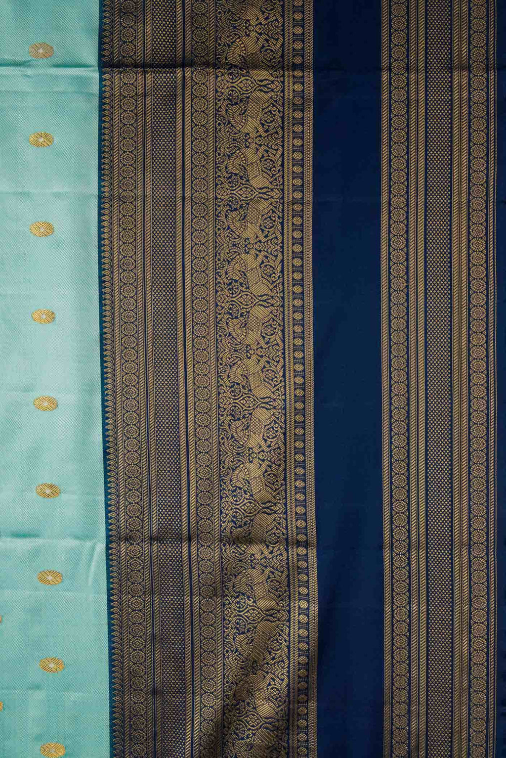 Sky Blue Double Ikat Saree