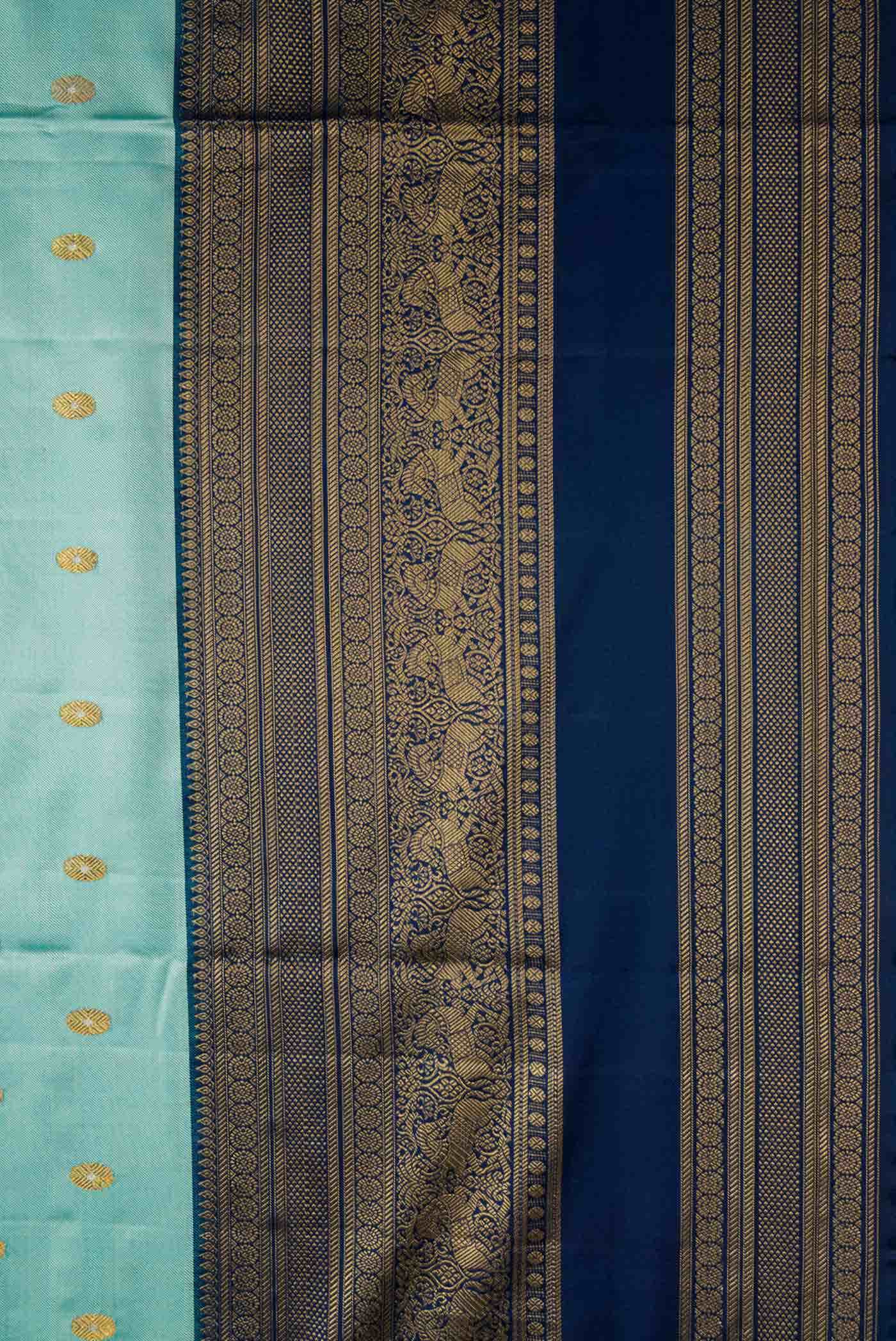 Sky Blue Double Ikat Saree