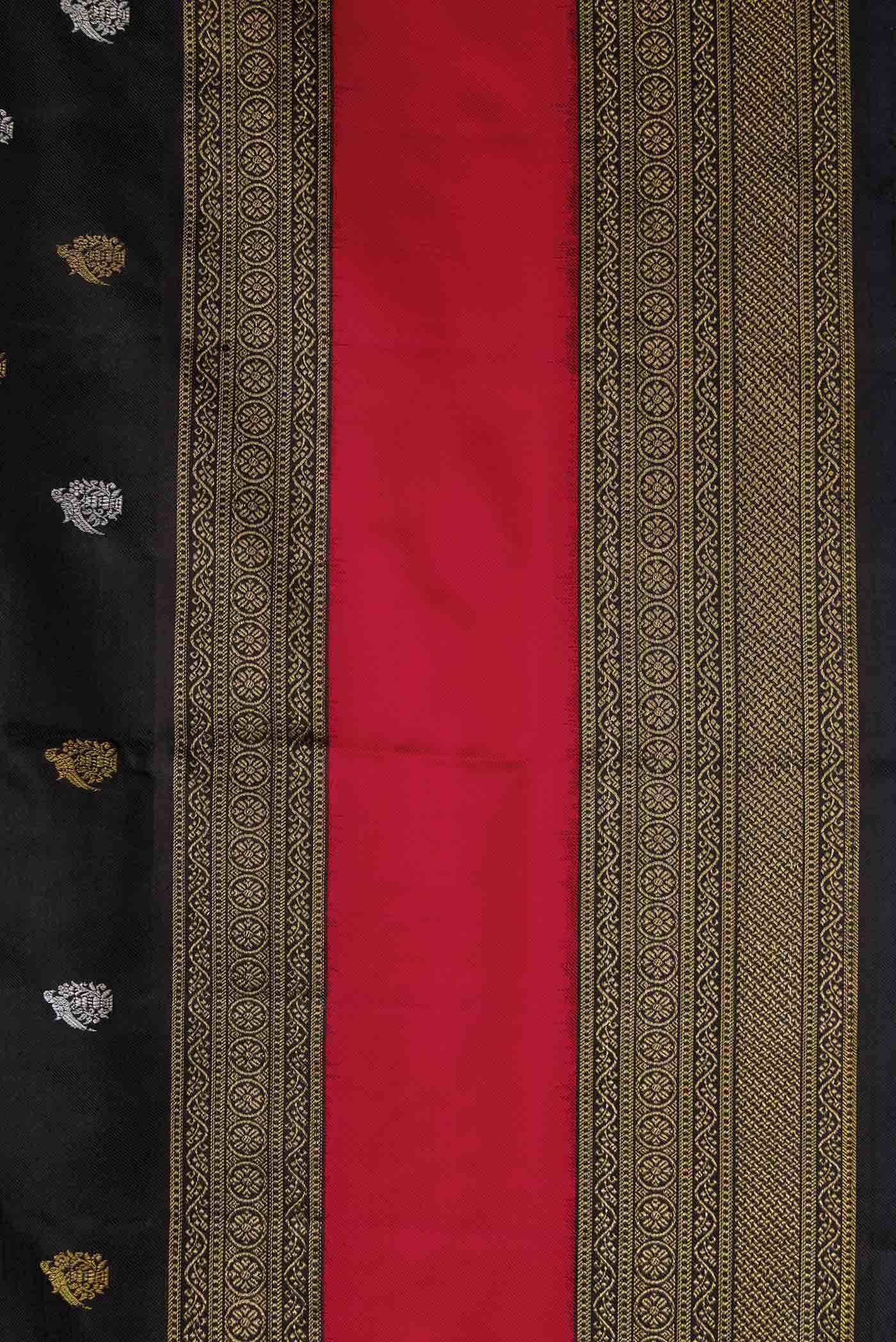 Black Double Ikat Saree