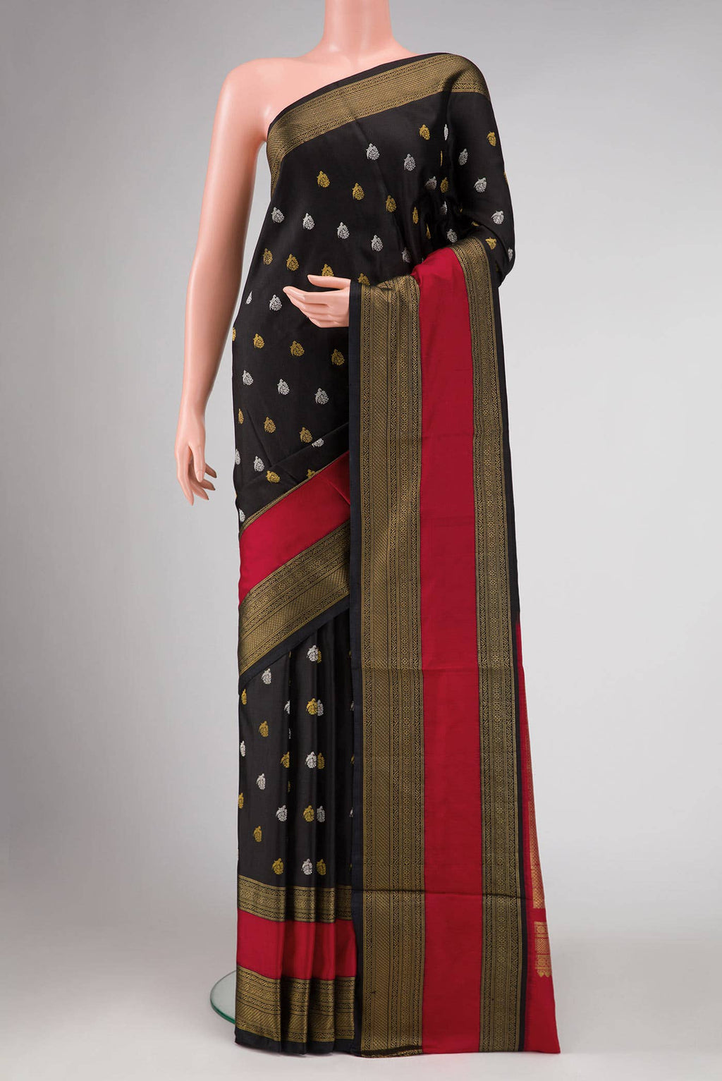 Black Double Ikat Saree