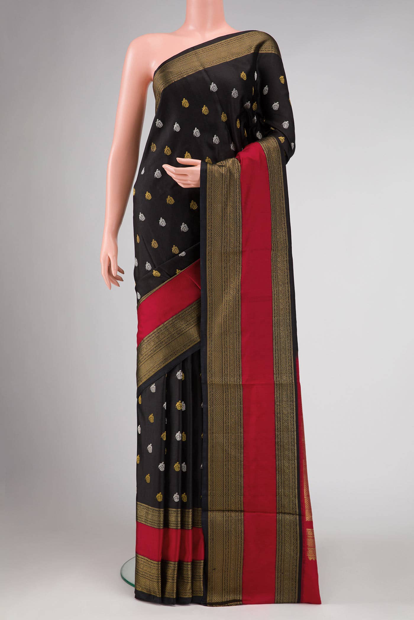 Black Double Ikat Saree