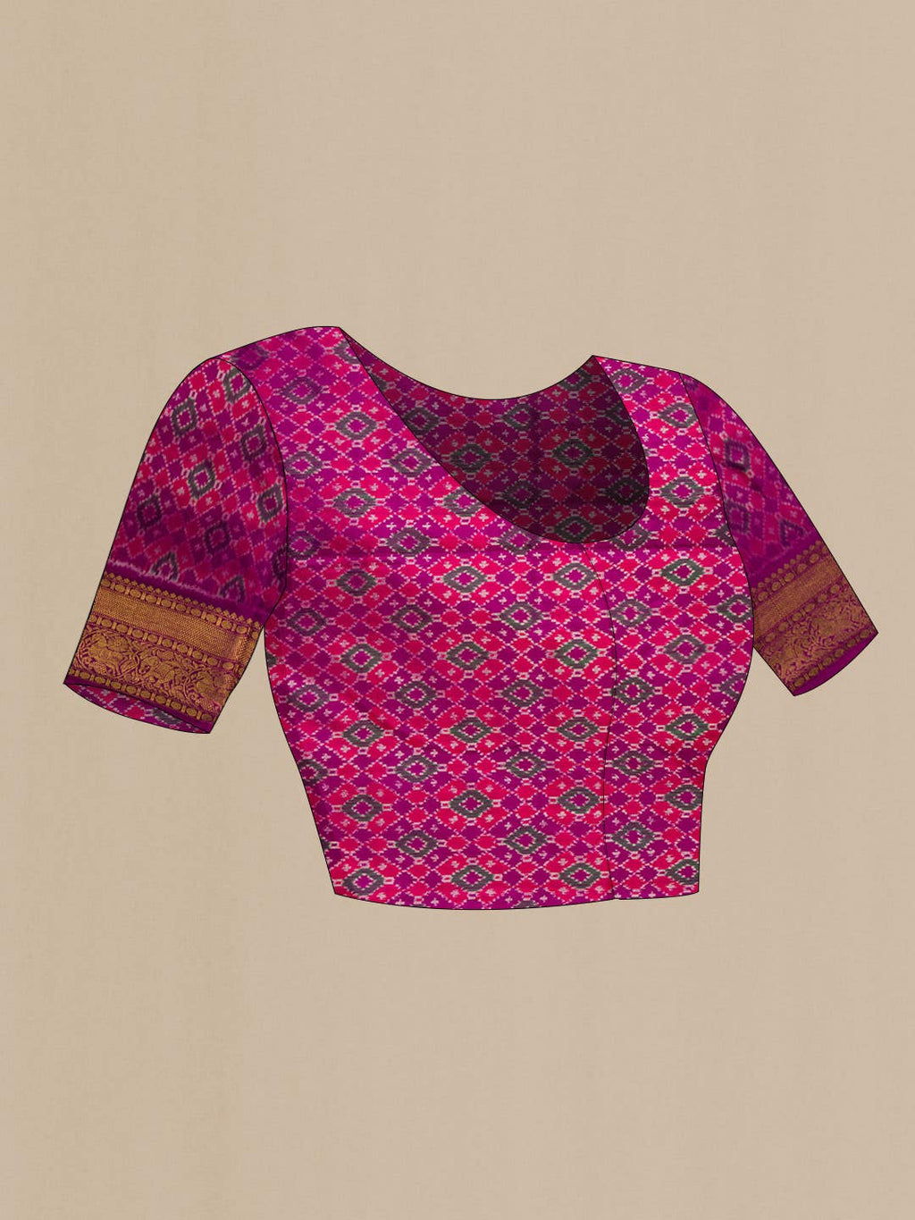 Pink Double Ikat Saree