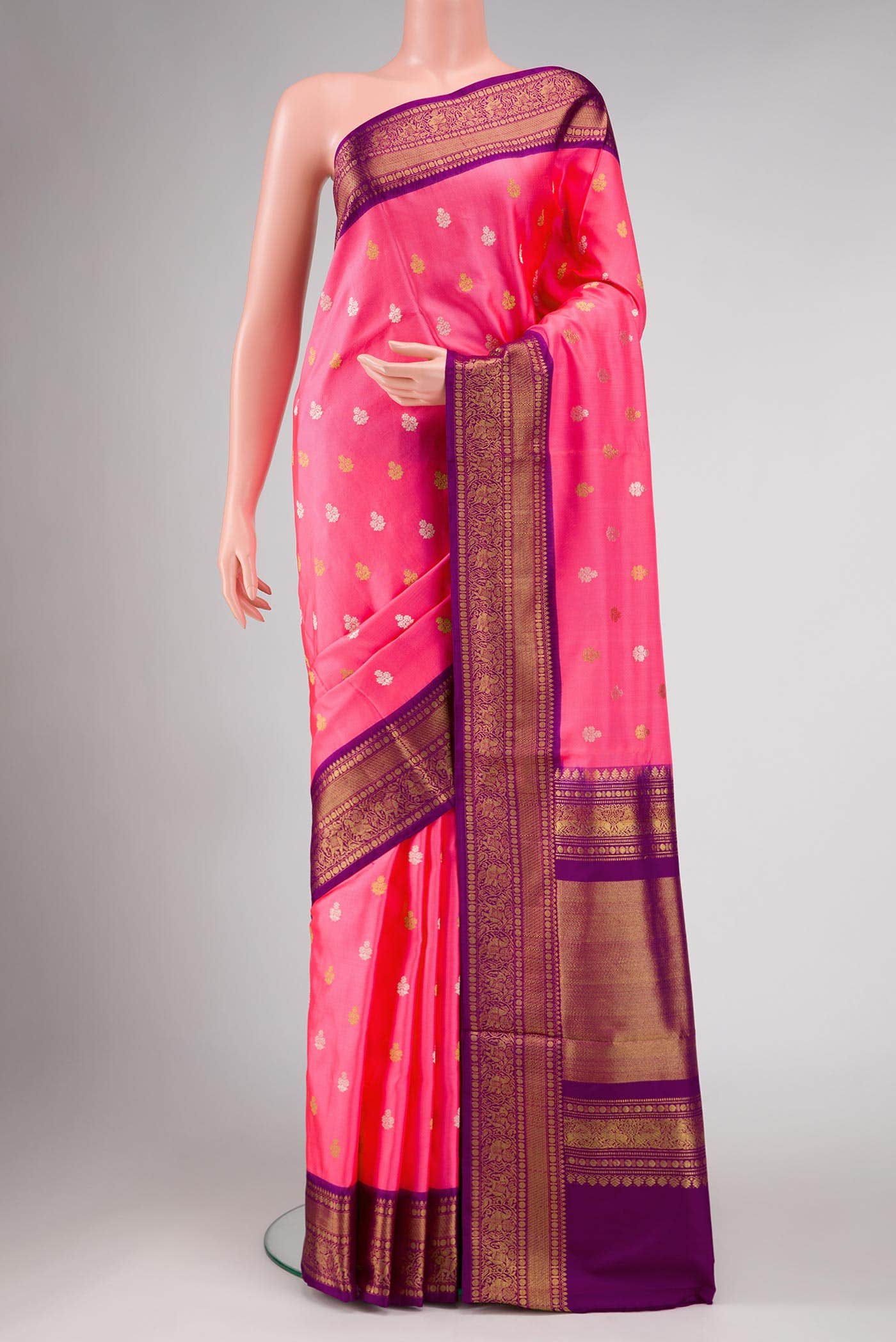 Pink Double Ikat Saree