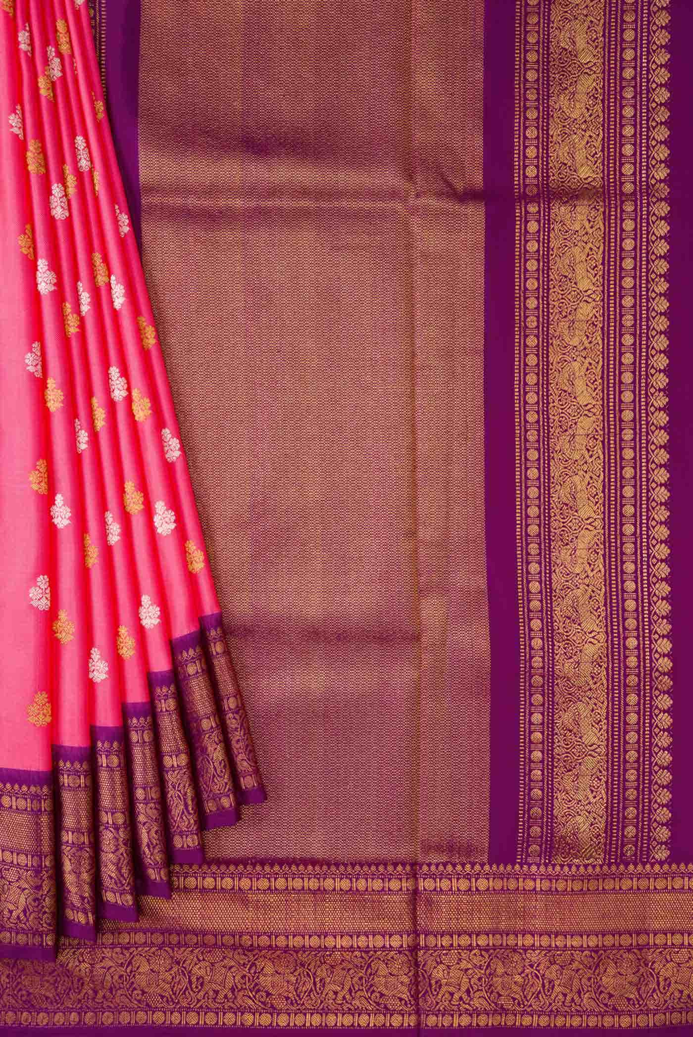 Pink Double Ikat Saree