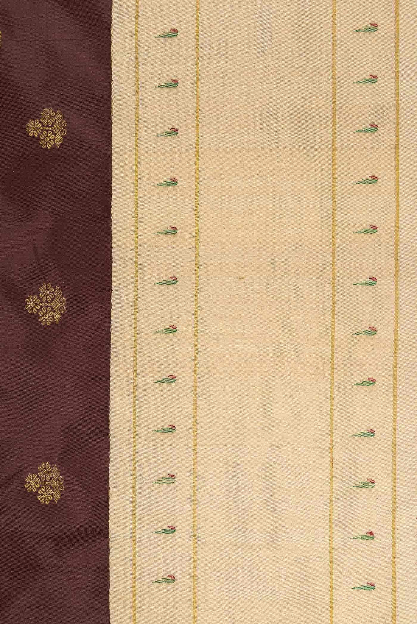 Brown Double Ikat Saree