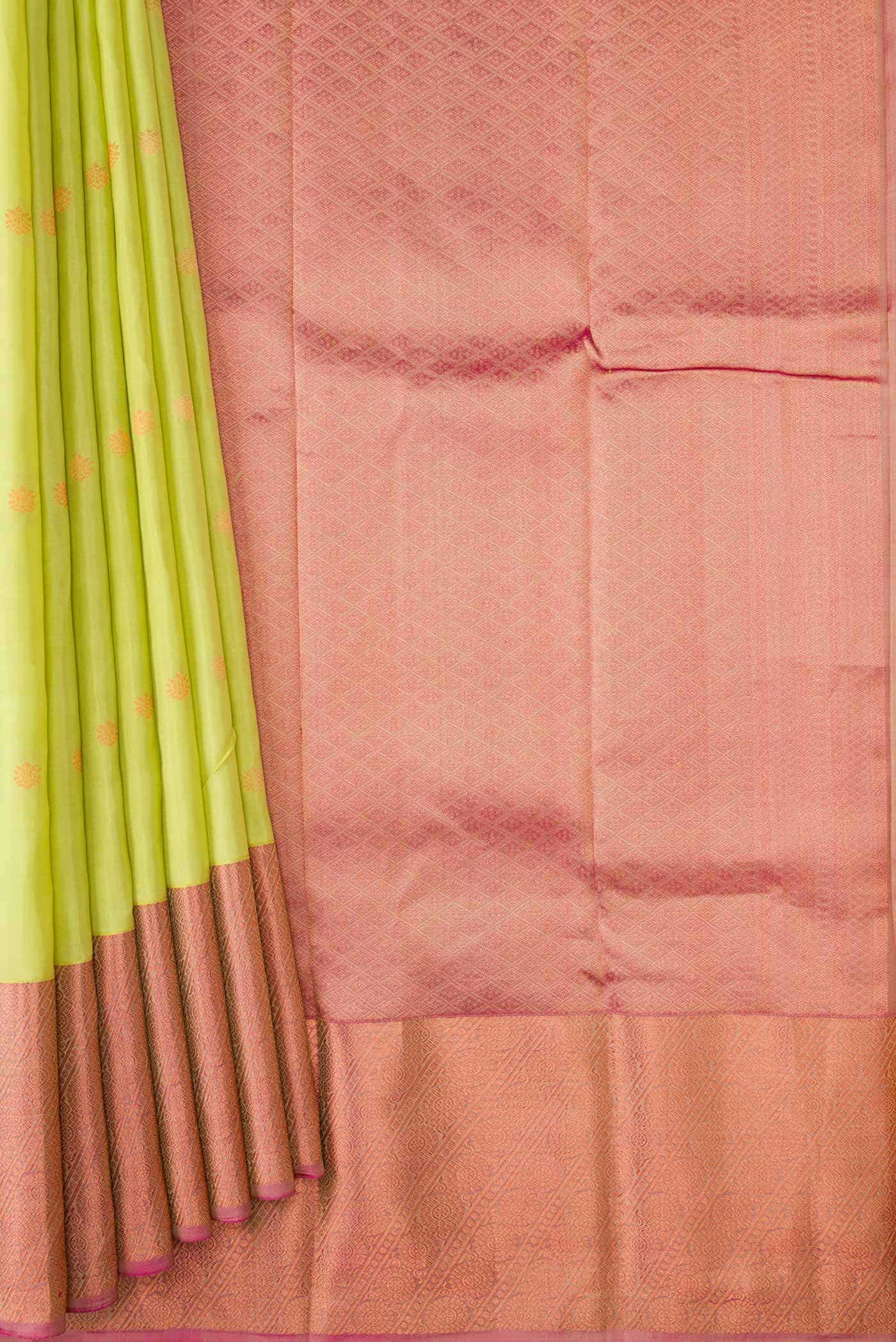 Pista Green Kanchipuram Silk Saree