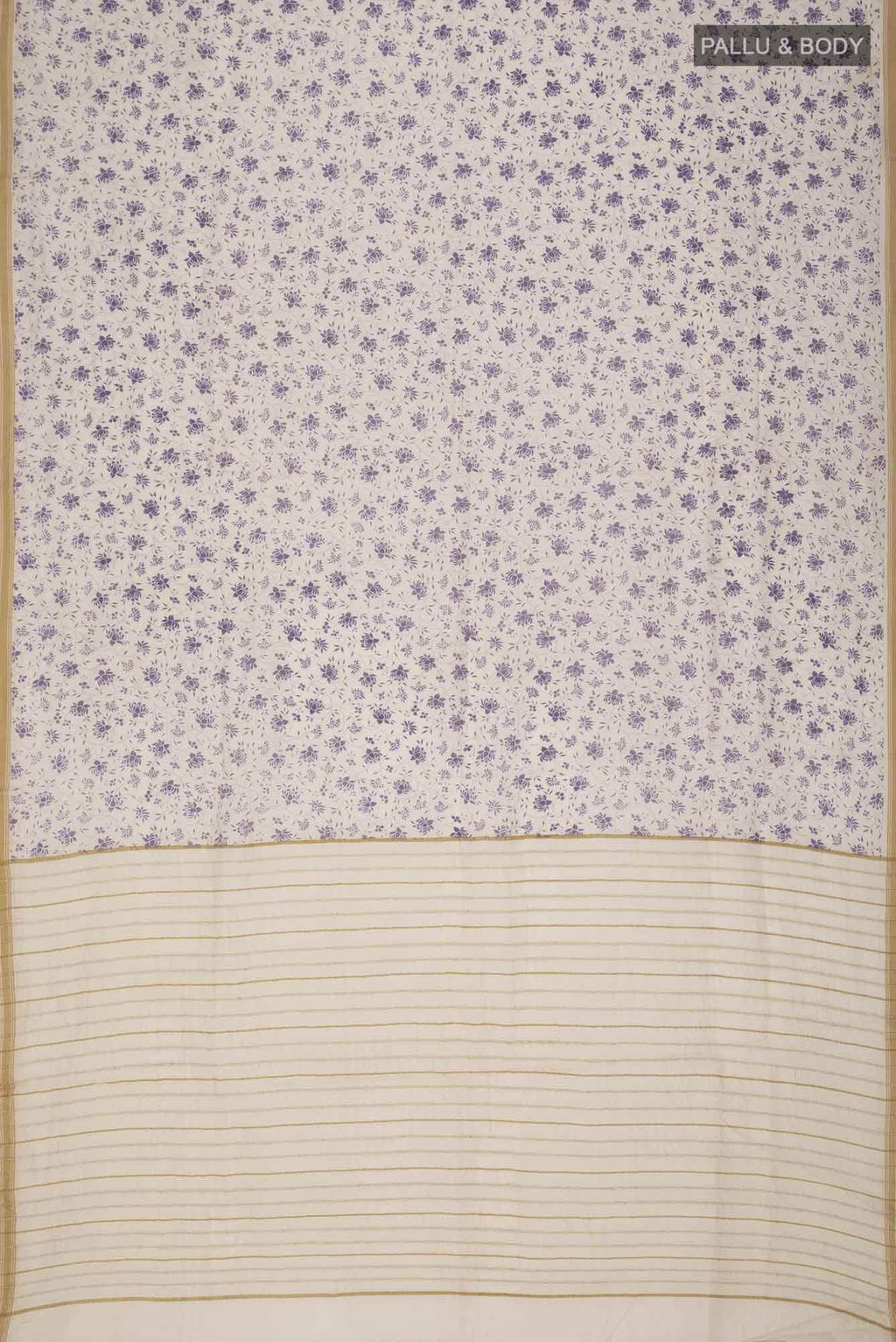 Cream Bhagalpuri Tussar Silk Saree