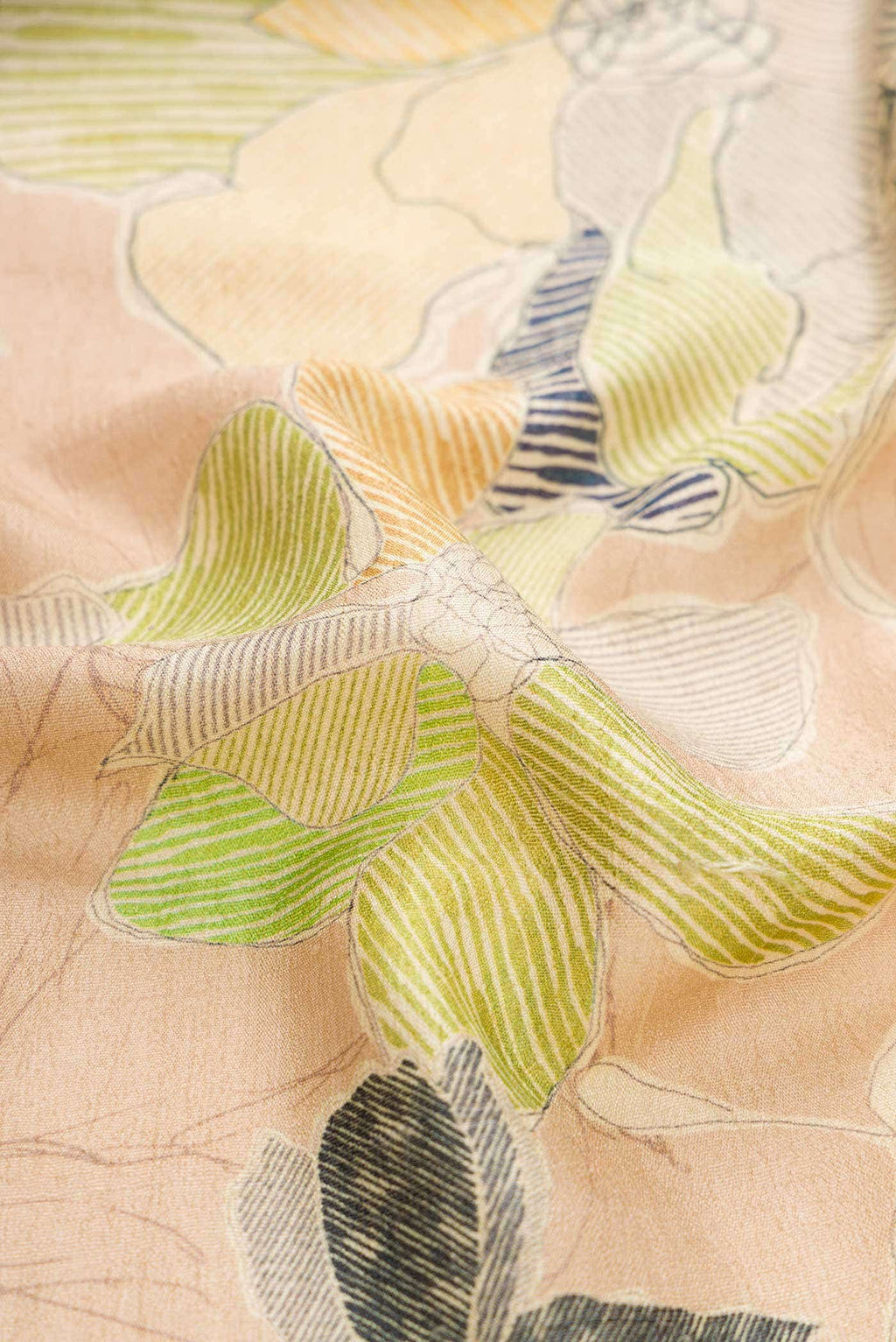 Beige Tussar Silk Saree