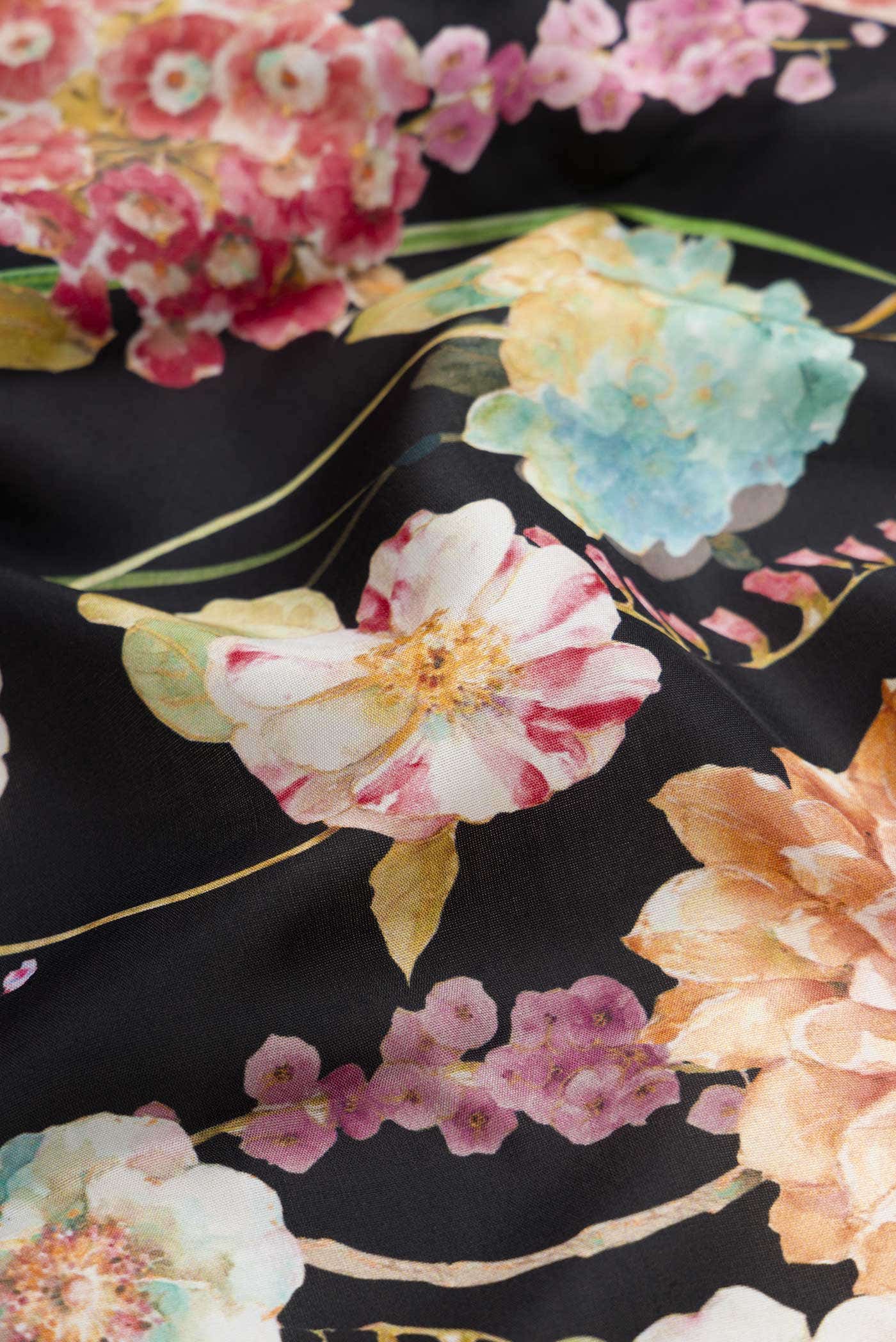 Pure Silk Pure Zari Black Kanchipuram Saree