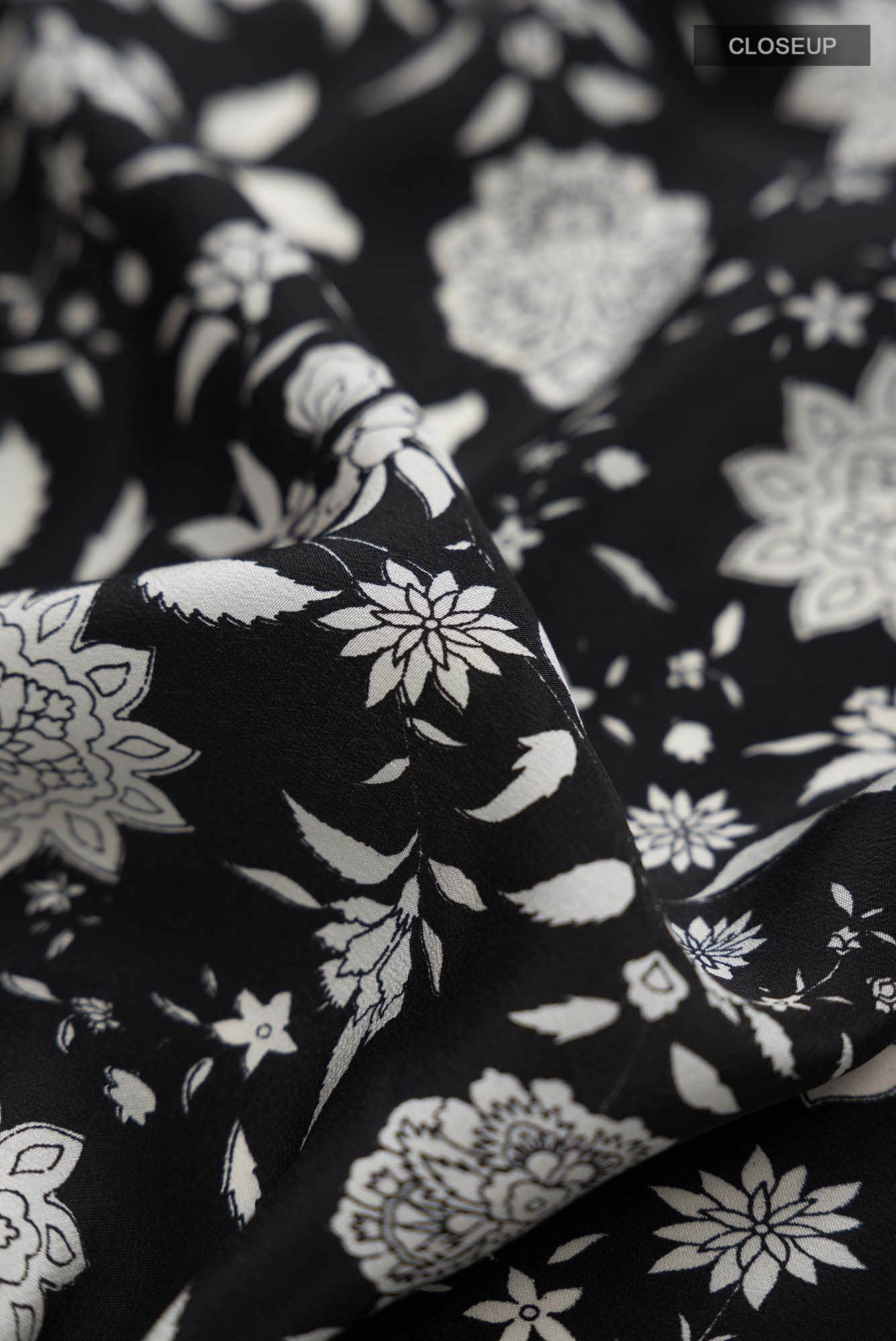 Black Mysore Crepe Saree