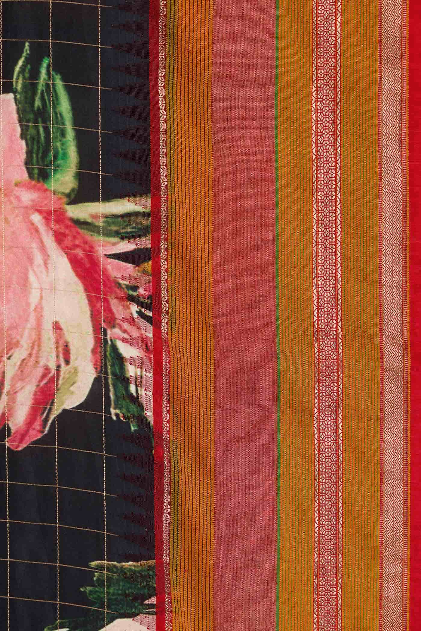 Black Kanchipuram Silk Saree