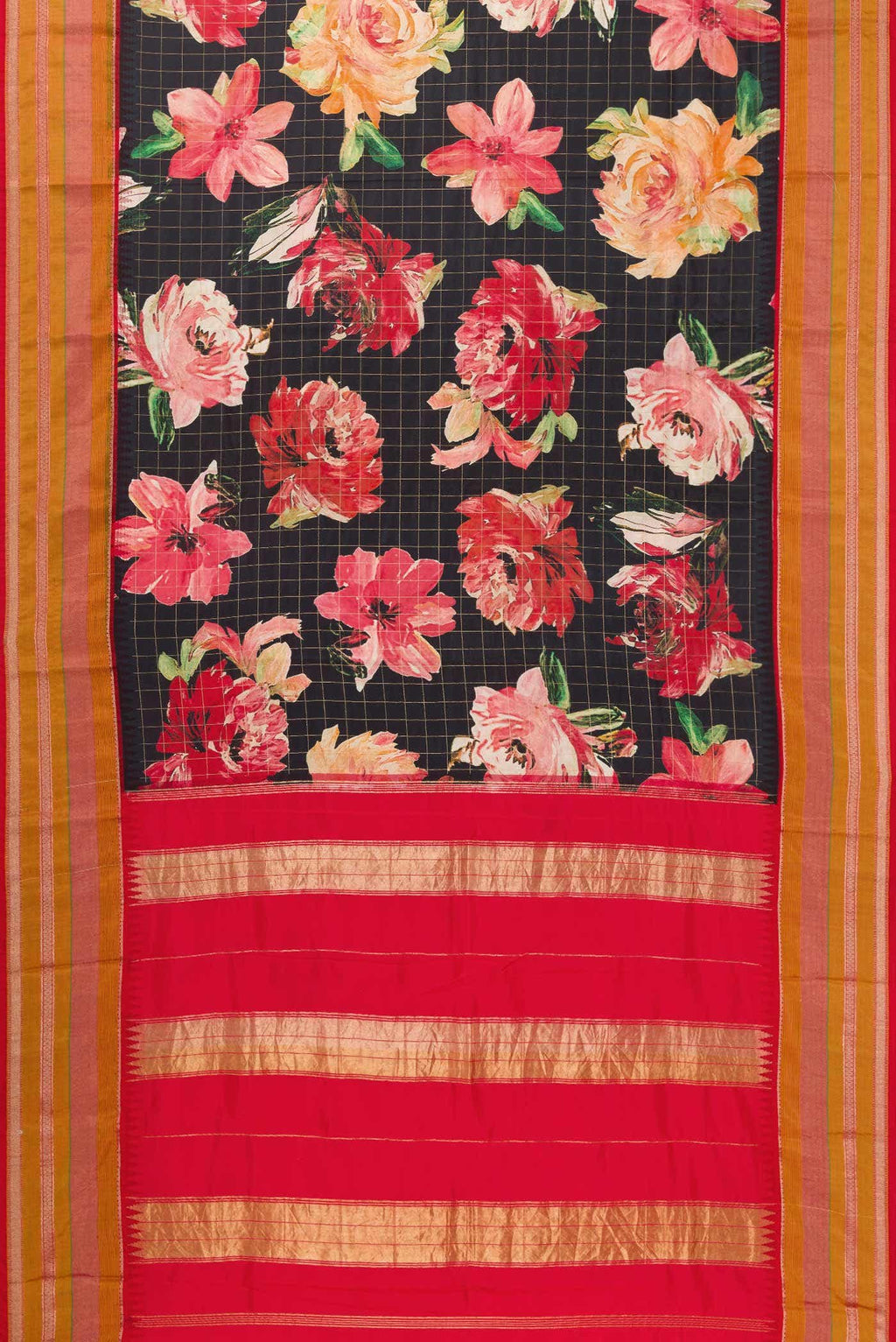 Black Kanchipuram Silk Saree