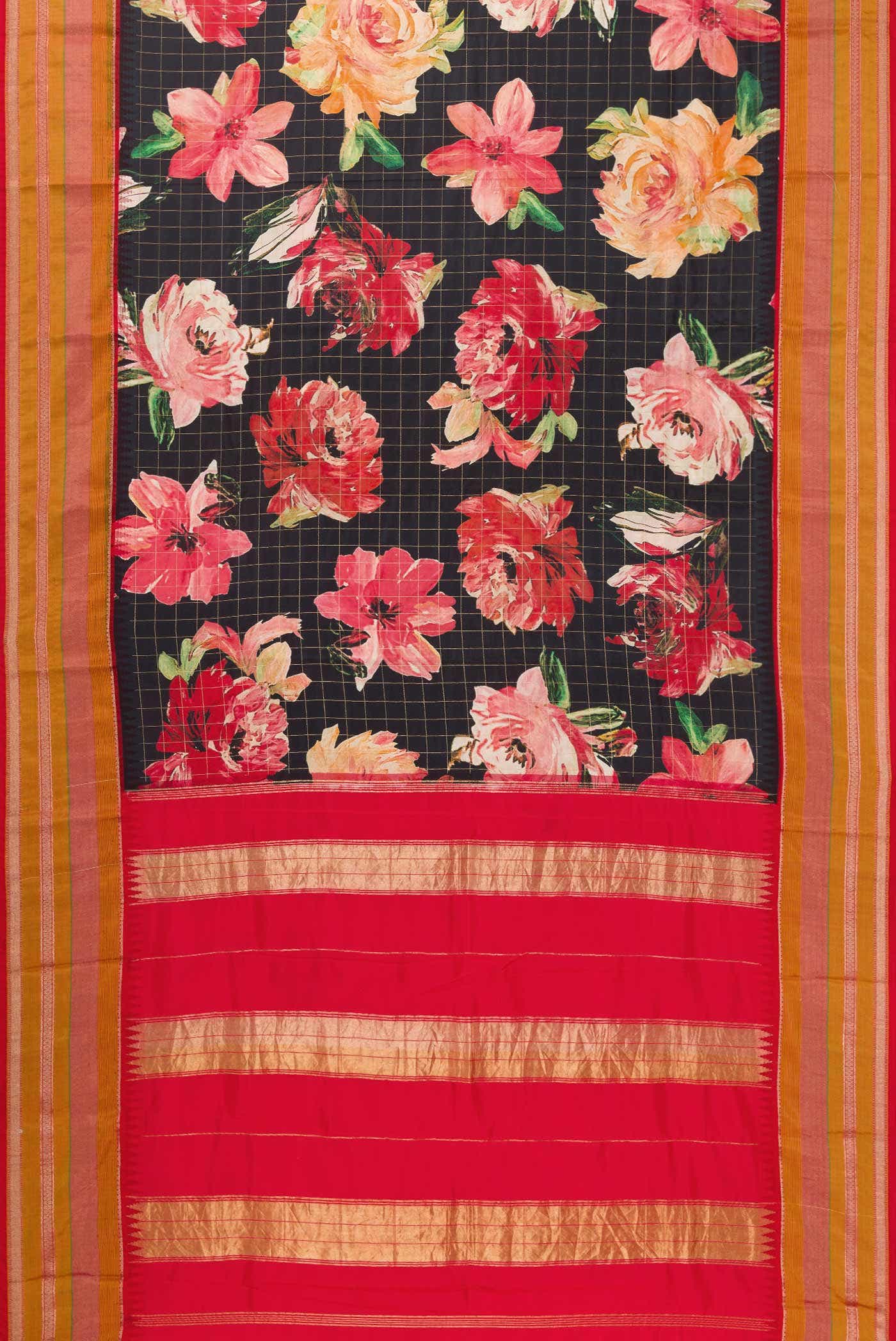 Black Kanchipuram Silk Saree