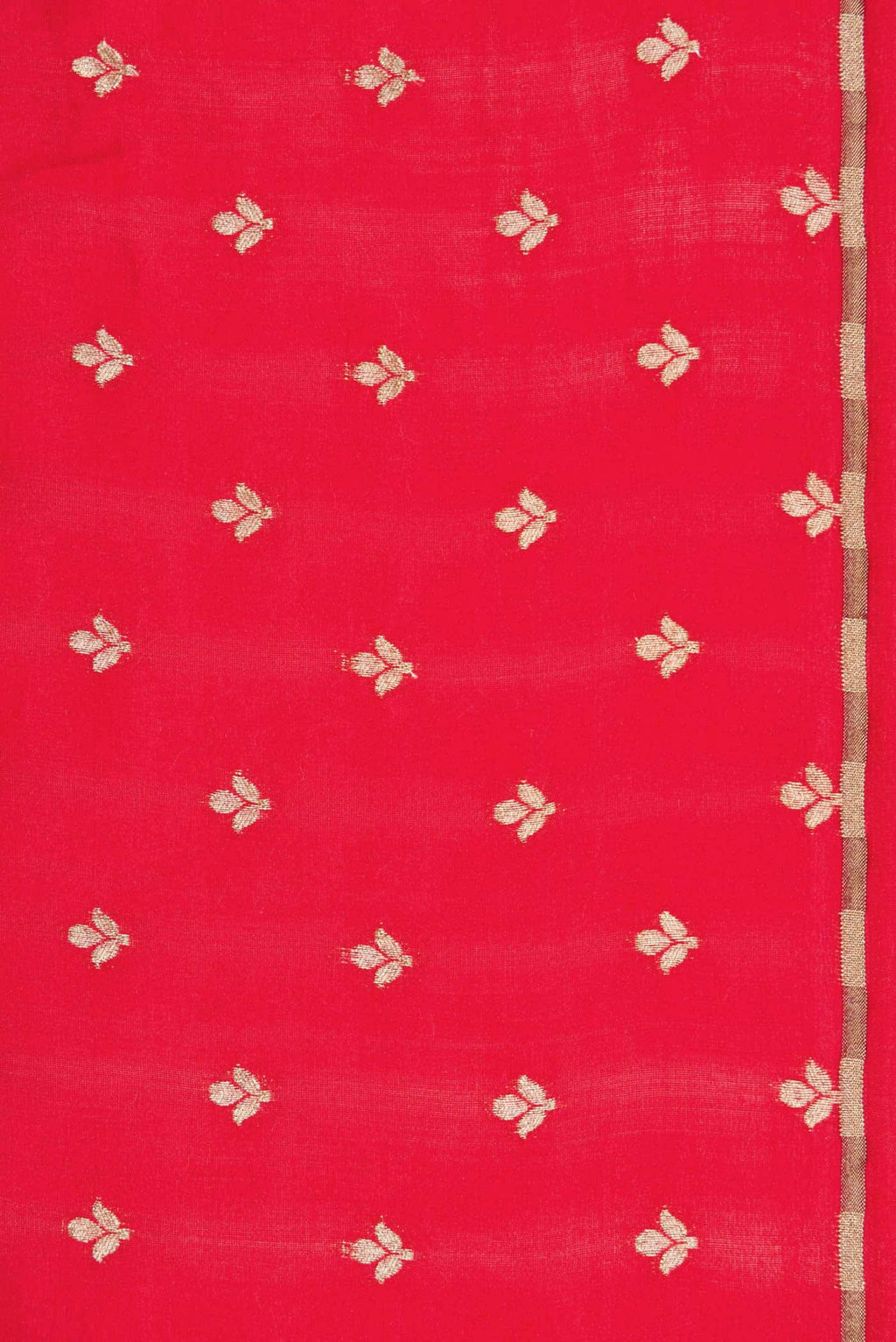 Red Tussar Silk Saree
