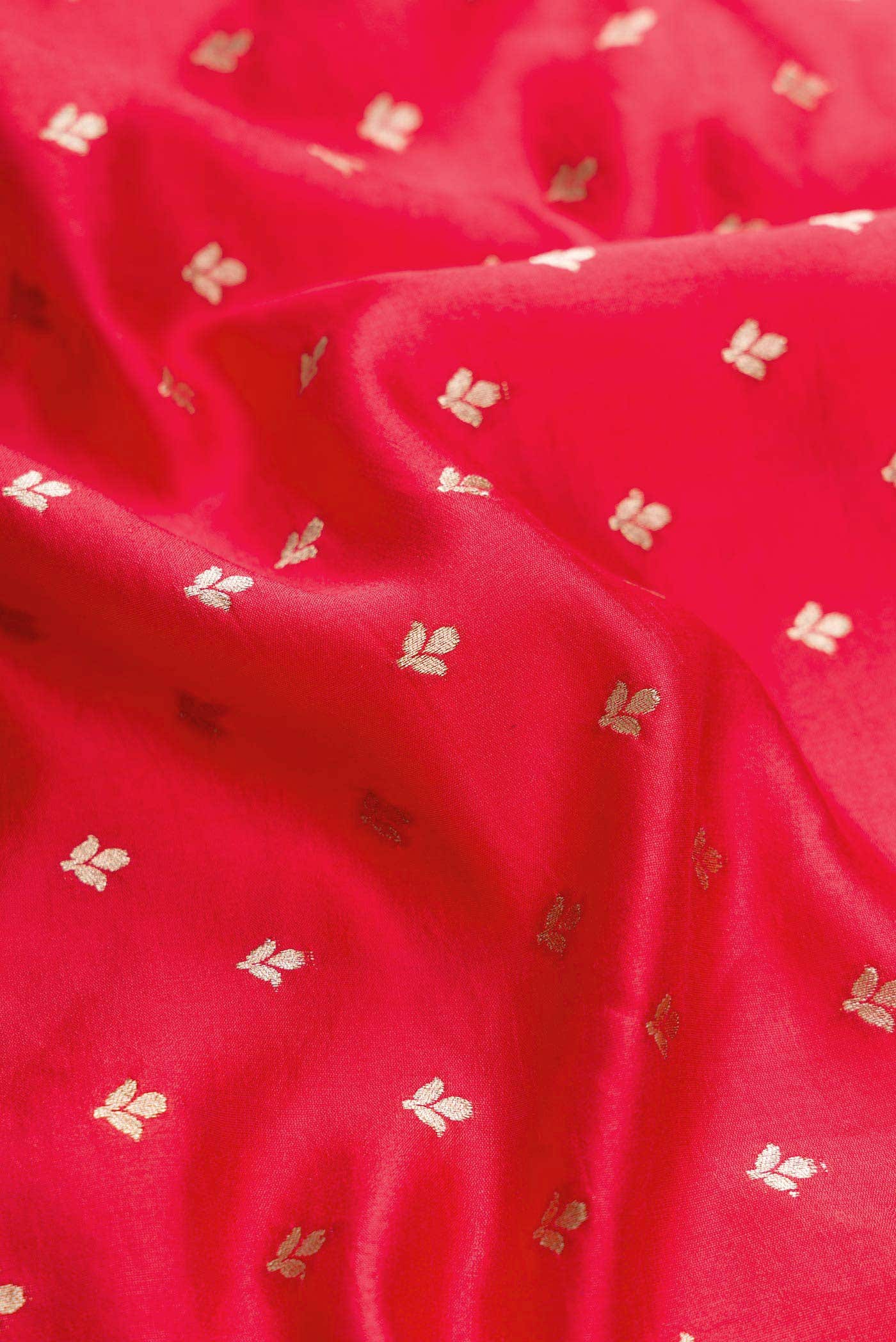Red Tussar Silk Saree