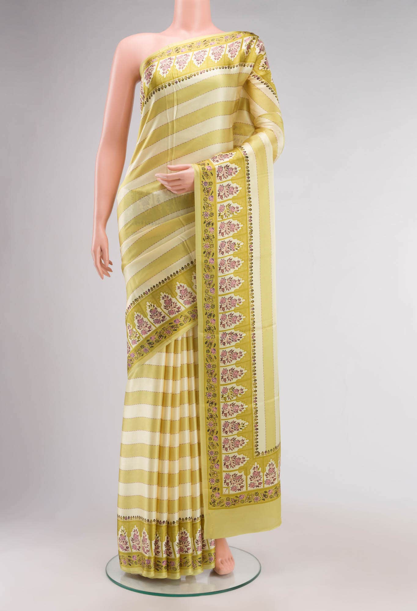 Multi Satin Crepe Saree