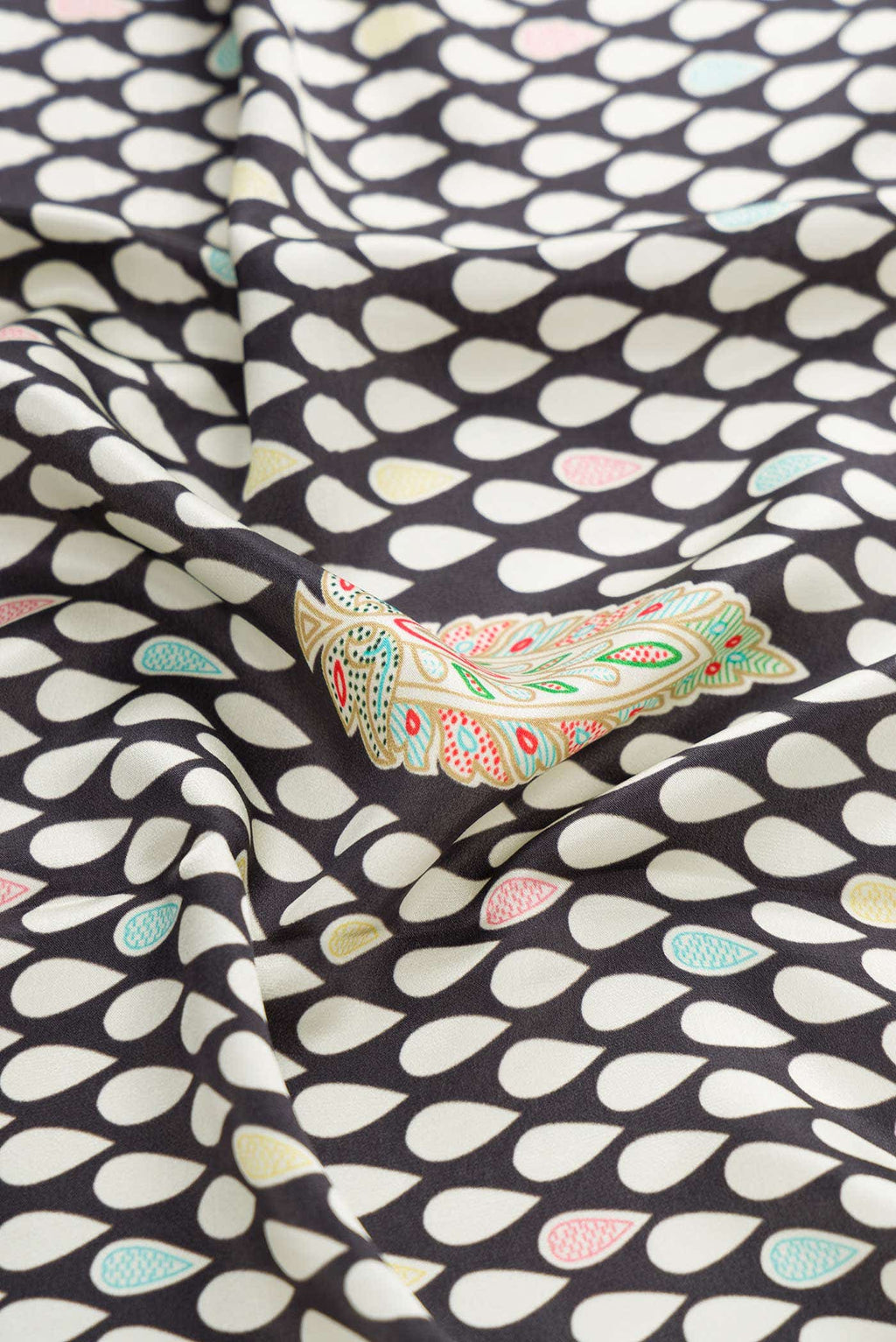 Black Mysore Crepe Saree