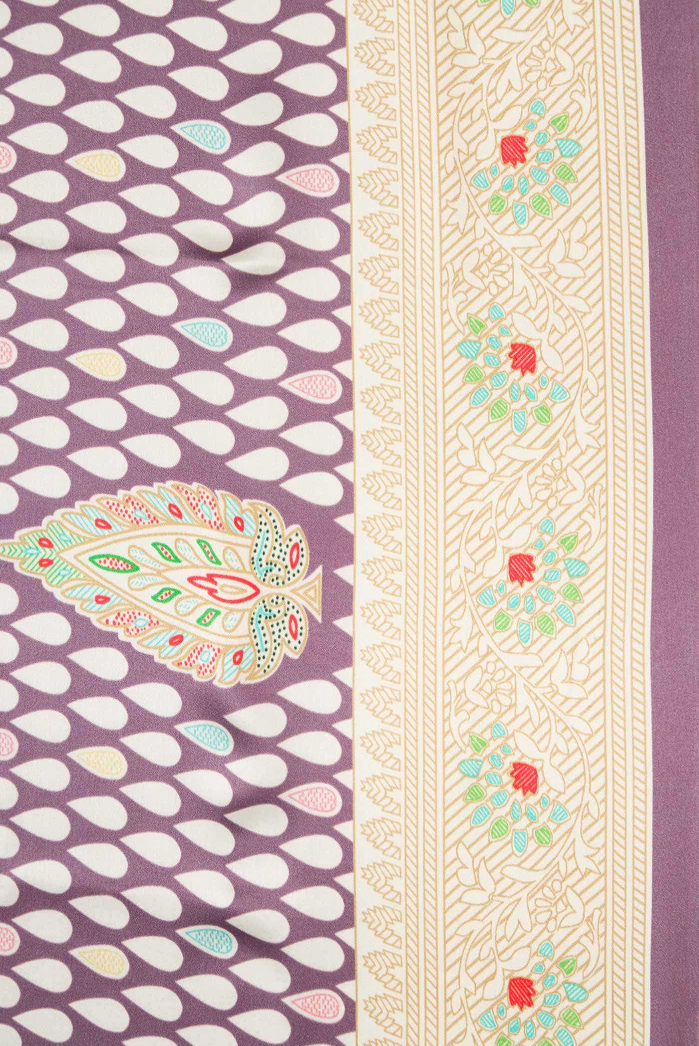 Lavender Mysore Crepe Saree