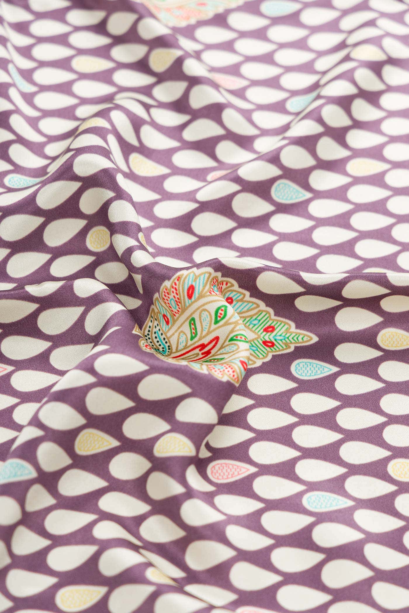 Lavender Mysore Crepe Saree