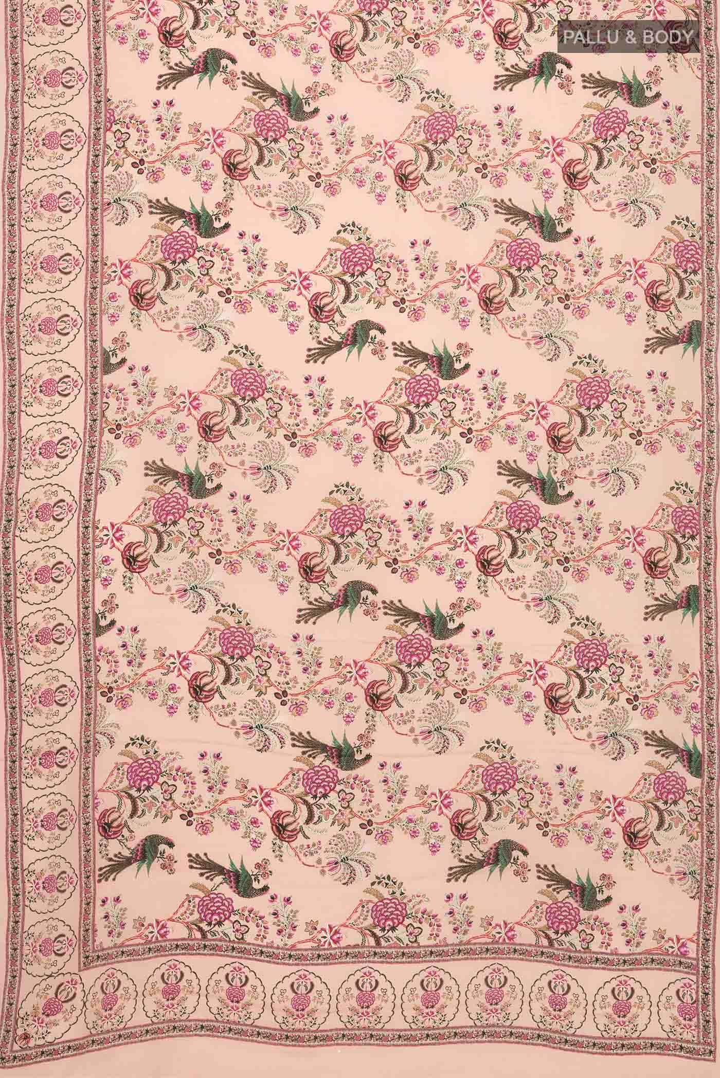 Rose Gold Satin Silk Saree
