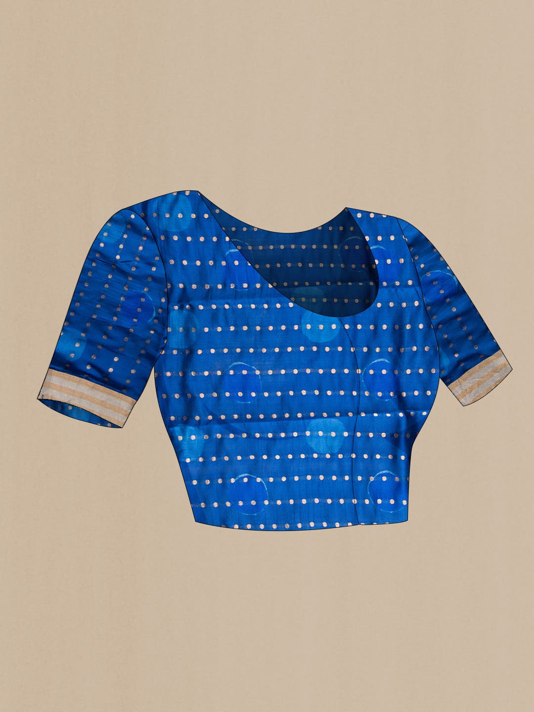 Blue Tussar Silk Saree