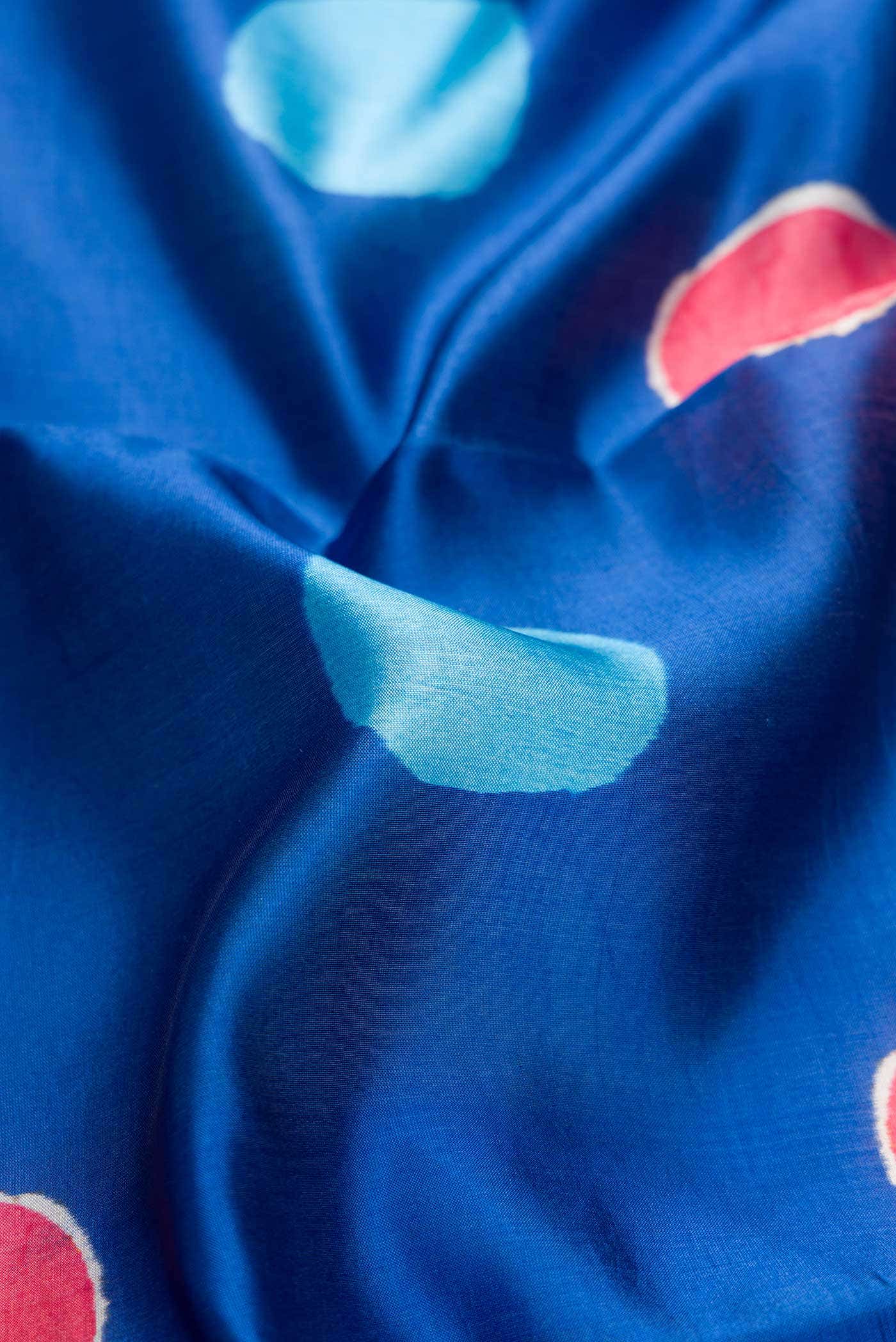 Blue Tussar Silk Saree