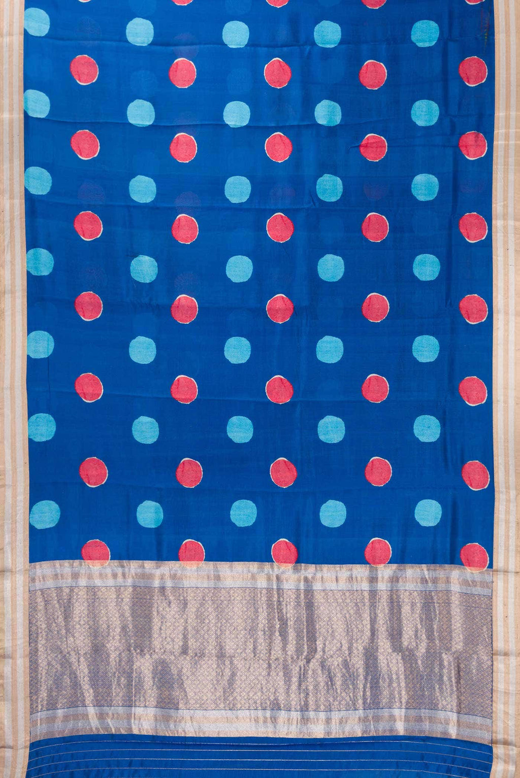 Blue Tussar Silk Saree