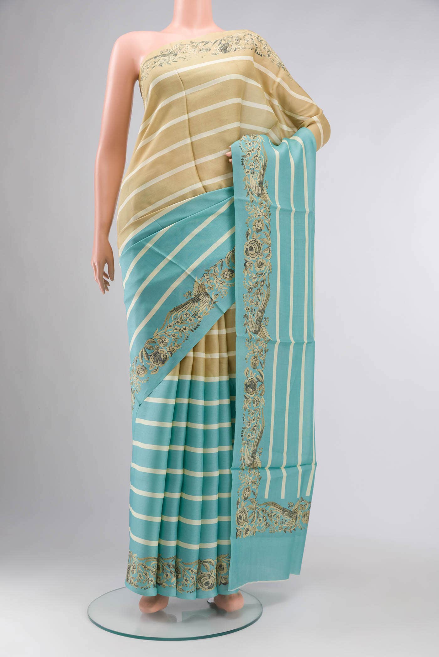 Multi Tussar Silk Saree