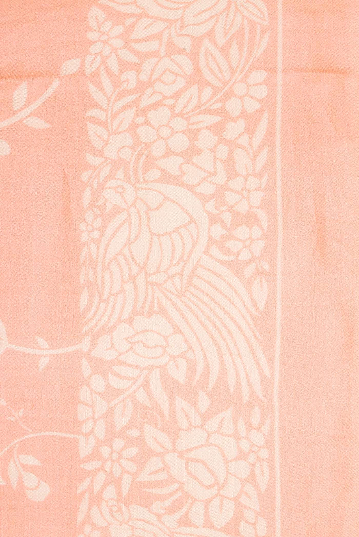 Golden Peach Tussar Silk Saree