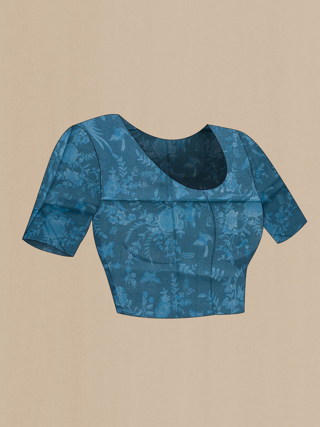Maya Blue Tussar Silk Saree