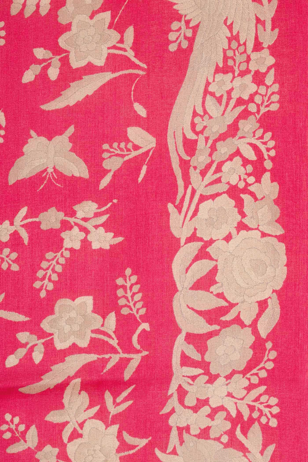 Pink Tussar Silk Saree