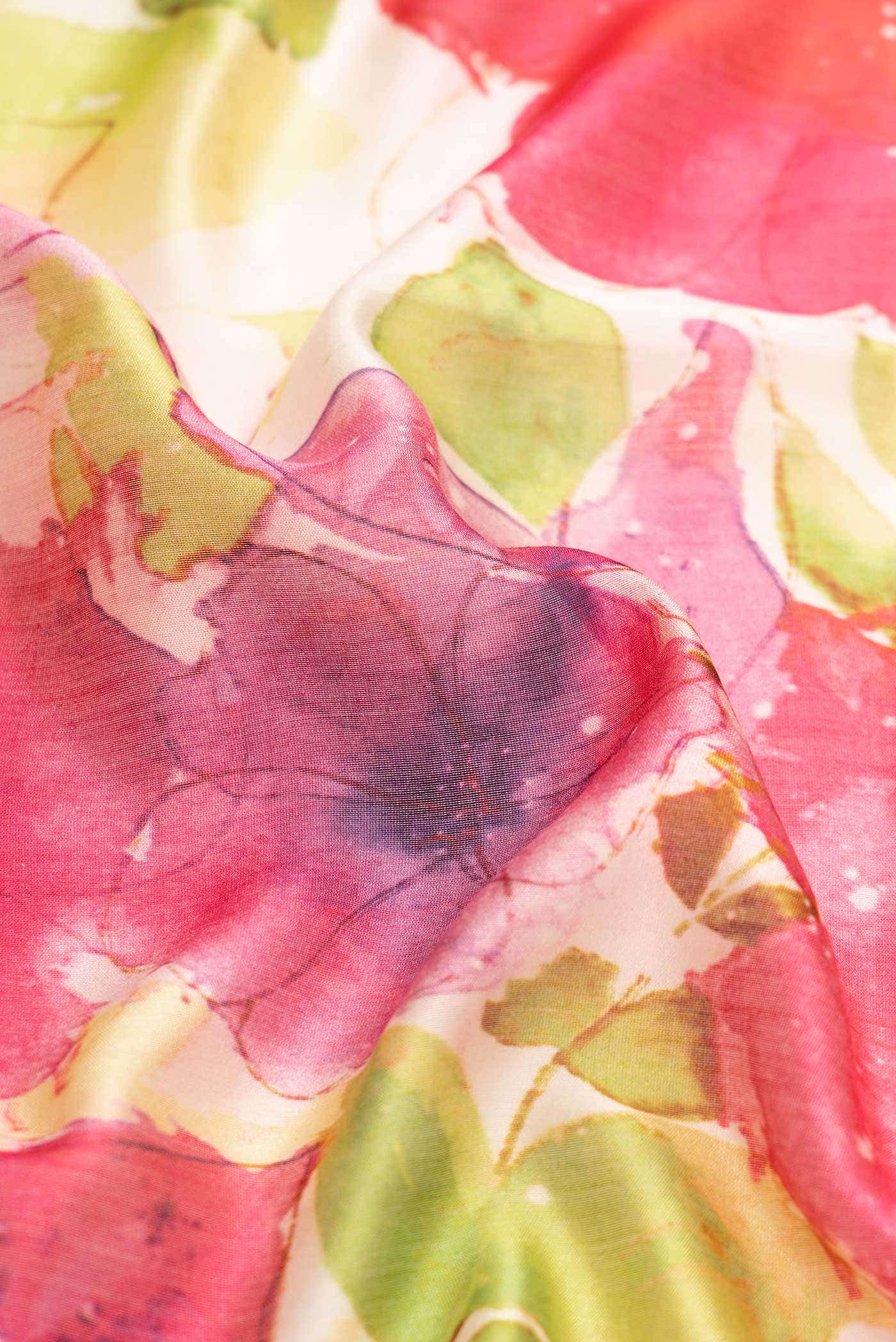 Pink Dual Tone Tussar Silk Saree