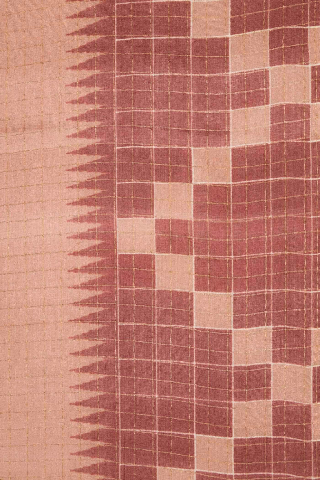 Bronze Dual Tone Tussar Silk Saree