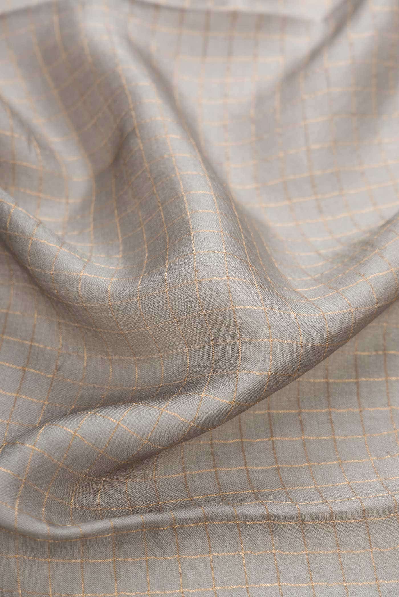Grey Dual Tone Tussar Silk Saree