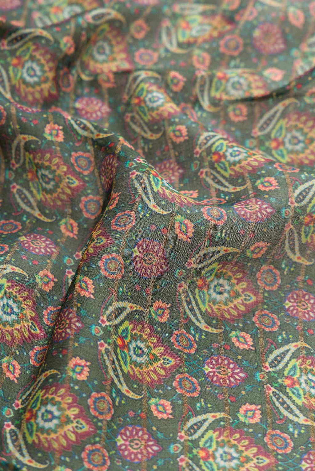 Green Tussar Silk Saree