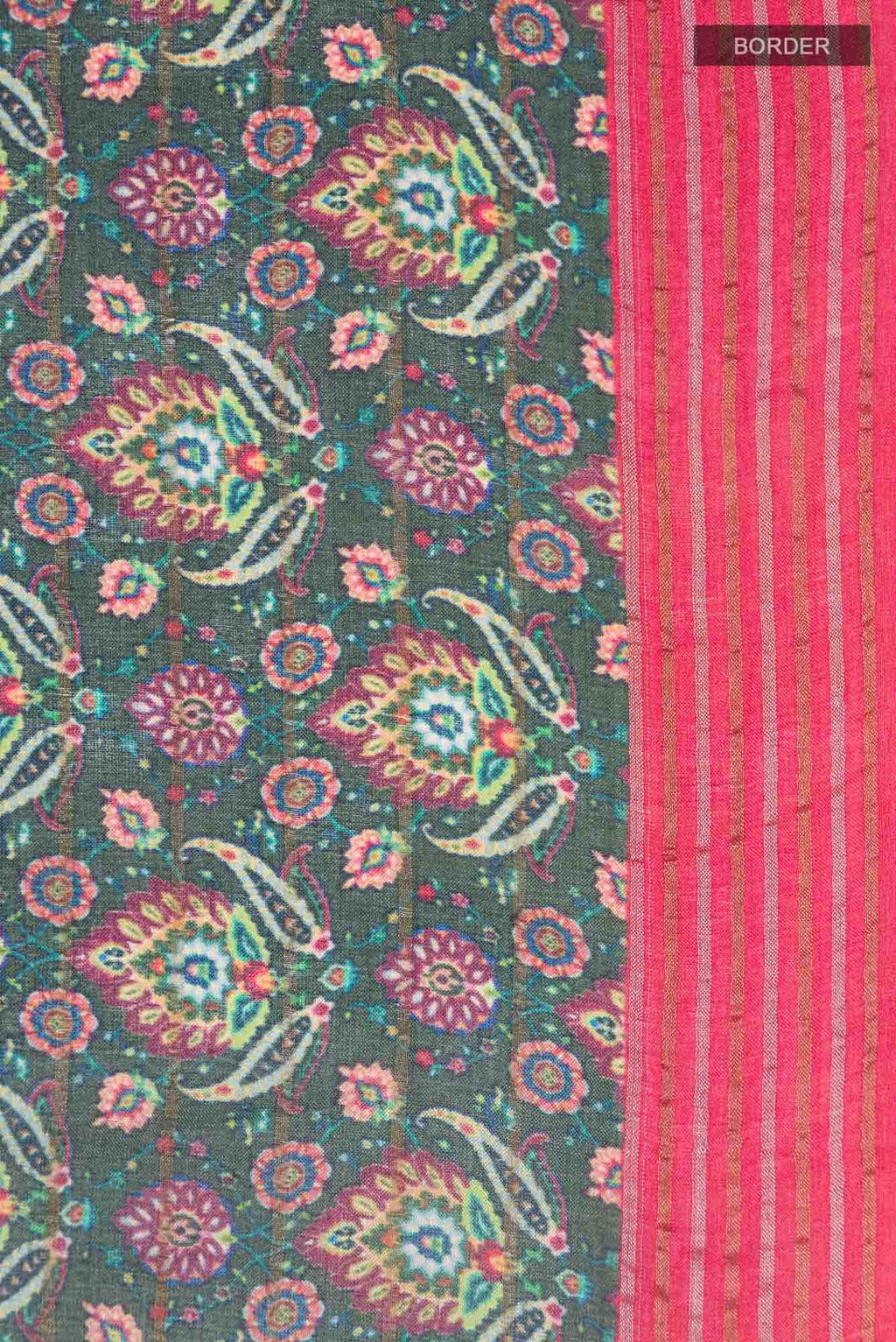 Green Tussar Silk Saree